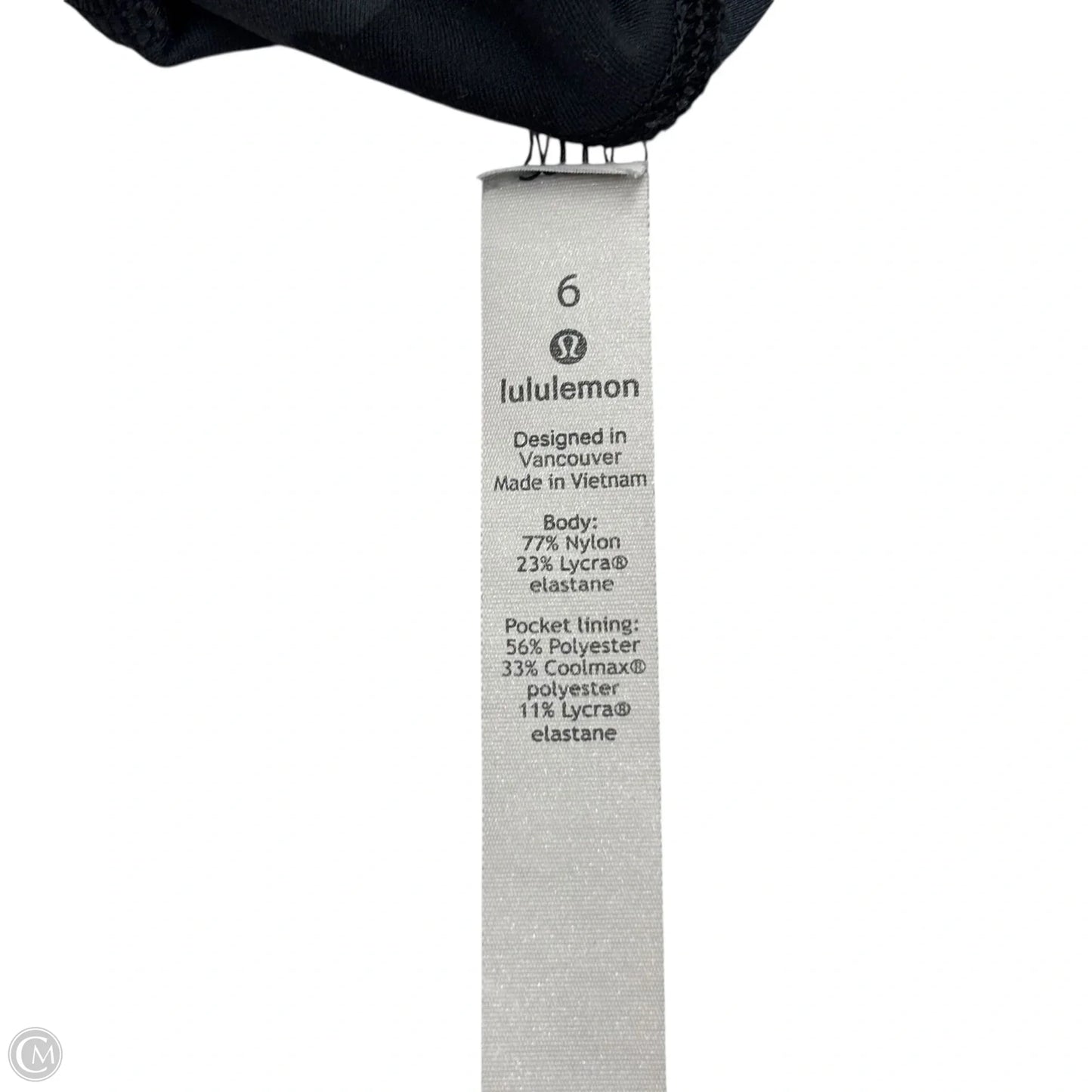 Athletic Leggings By Lululemon In Black & Grey, Size: S