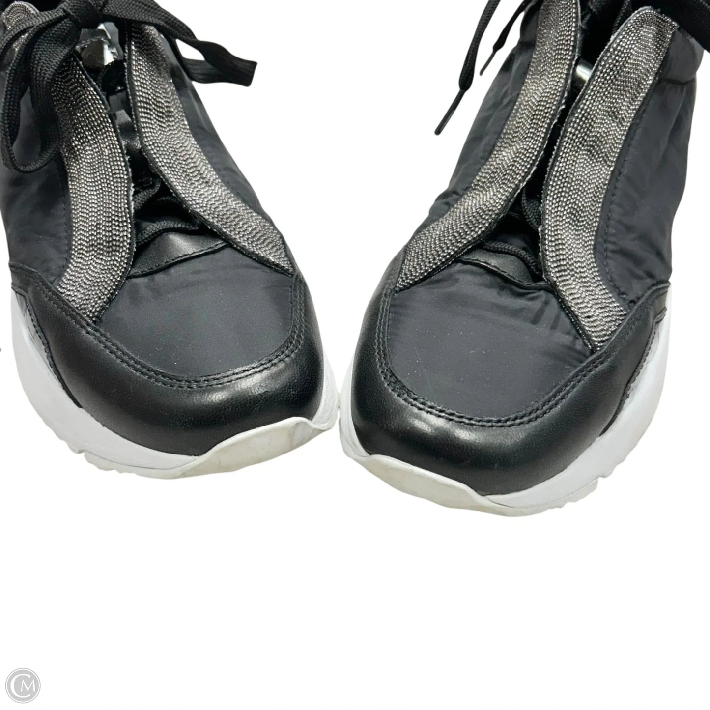 Shoes Athletic By Vaneli In Black & White, Size: 7.5