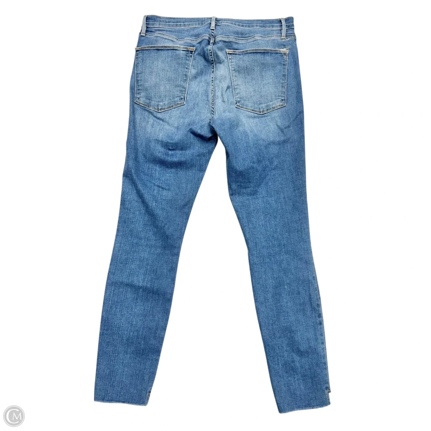 Jeans Skinny By Frame In Blue Denim, Size: 12