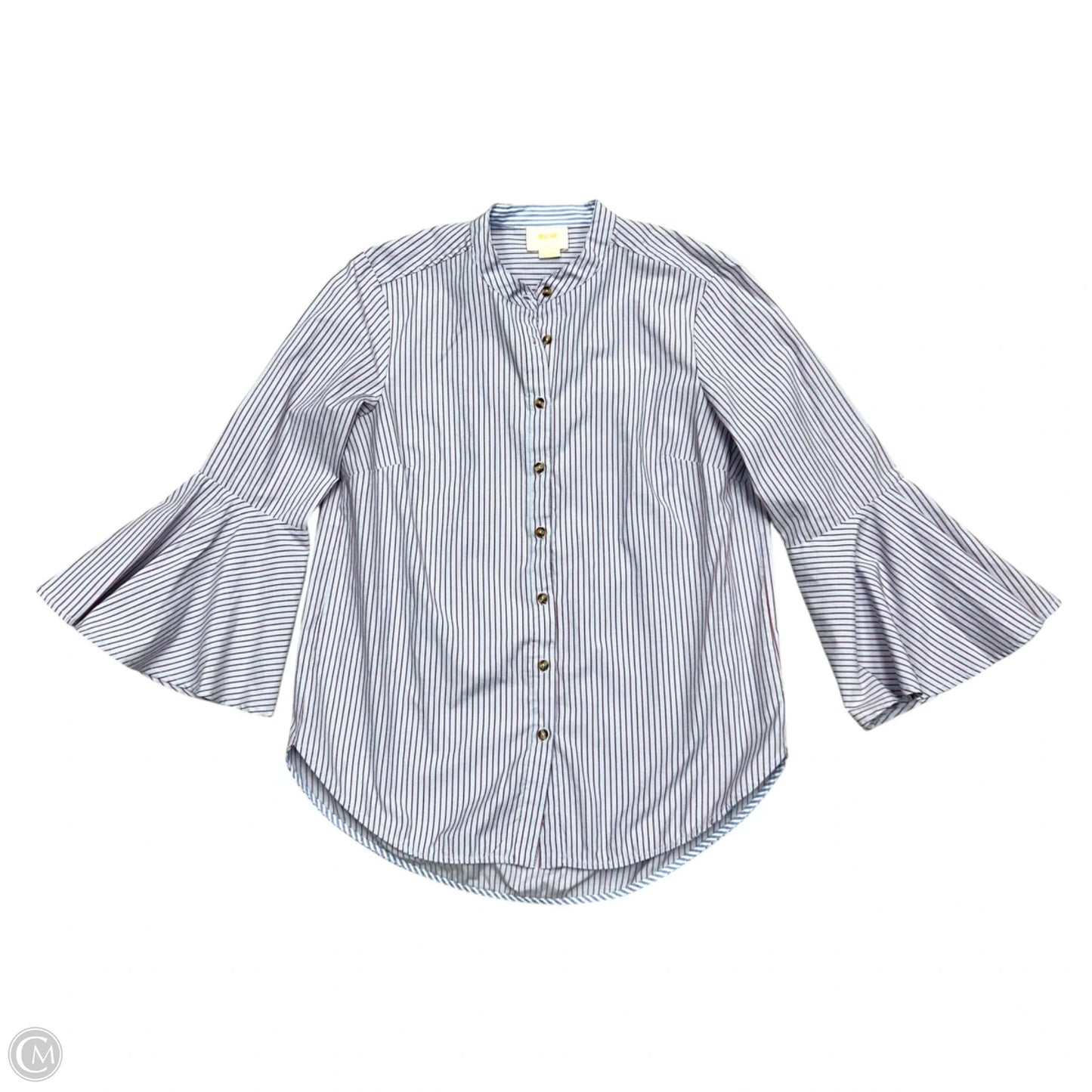 Top Long Sleeve By Maeve In Blue & Red, Size: M