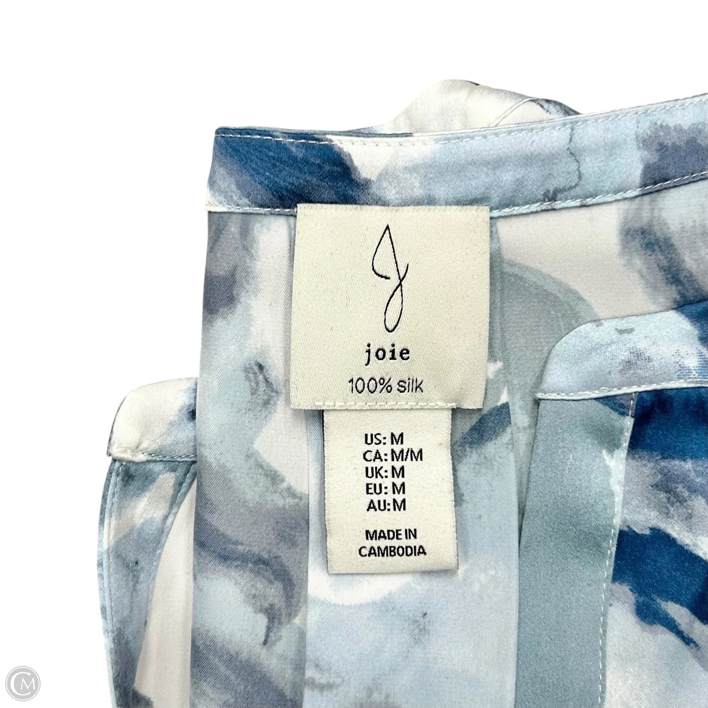 Top Long Sleeve By Joie In Blue & White, Size: M