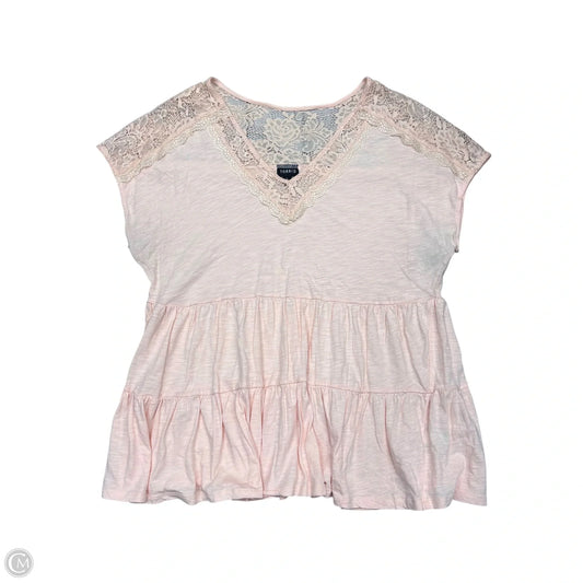 Top Short Sleeve By Torrid In Peach, Size: 2x