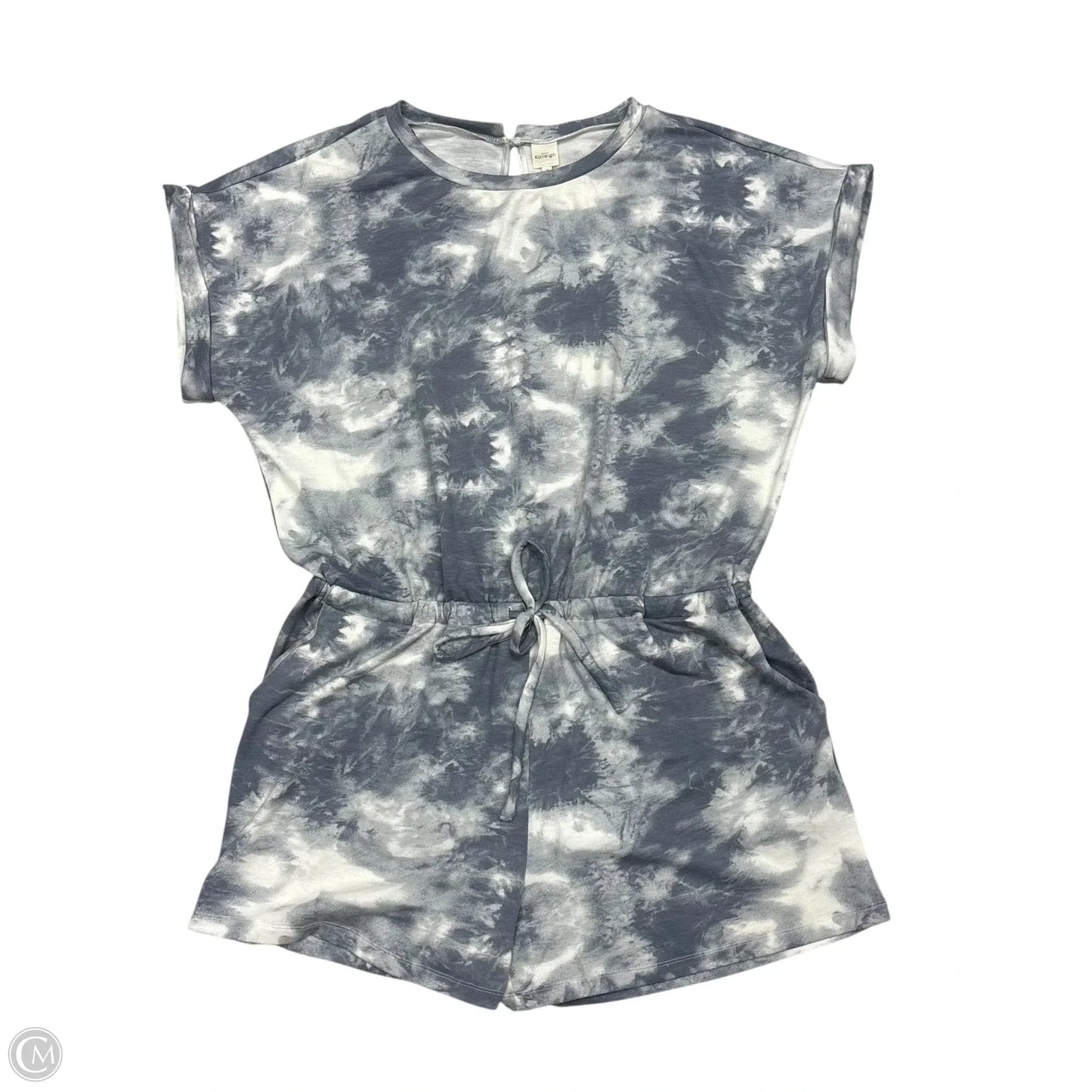 Romper By Kaileigh In Blue & White, Size: 2x