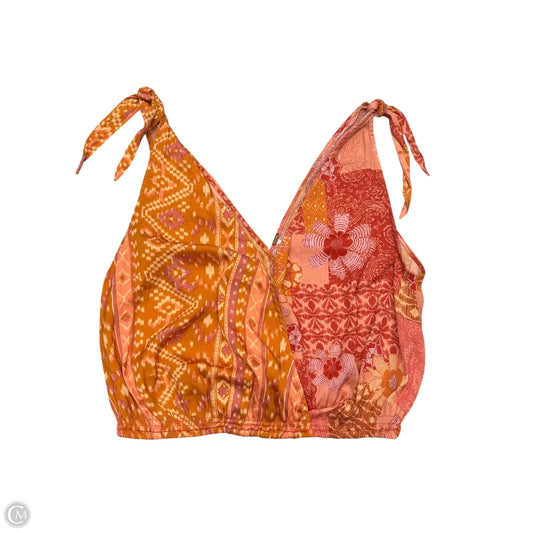 Top Sleeveless By Free People In Orange & Pink, Size: S