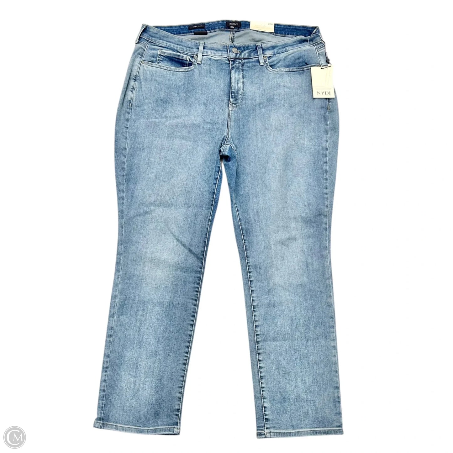 Jeans Straight By Not Your Daughters Jeans In Blue Denim, Size: 22