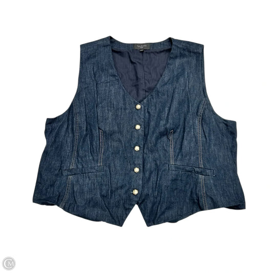 Vest Other By Talbots In Blue Denim, Size: 3x