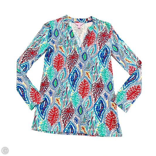 Top Long Sleeve Designer By Lilly Pulitzer In Rainbow Print, Size: Xs