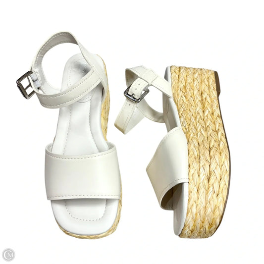 Sandals Heels Wedge By Marc Fisher In White, Size: 8