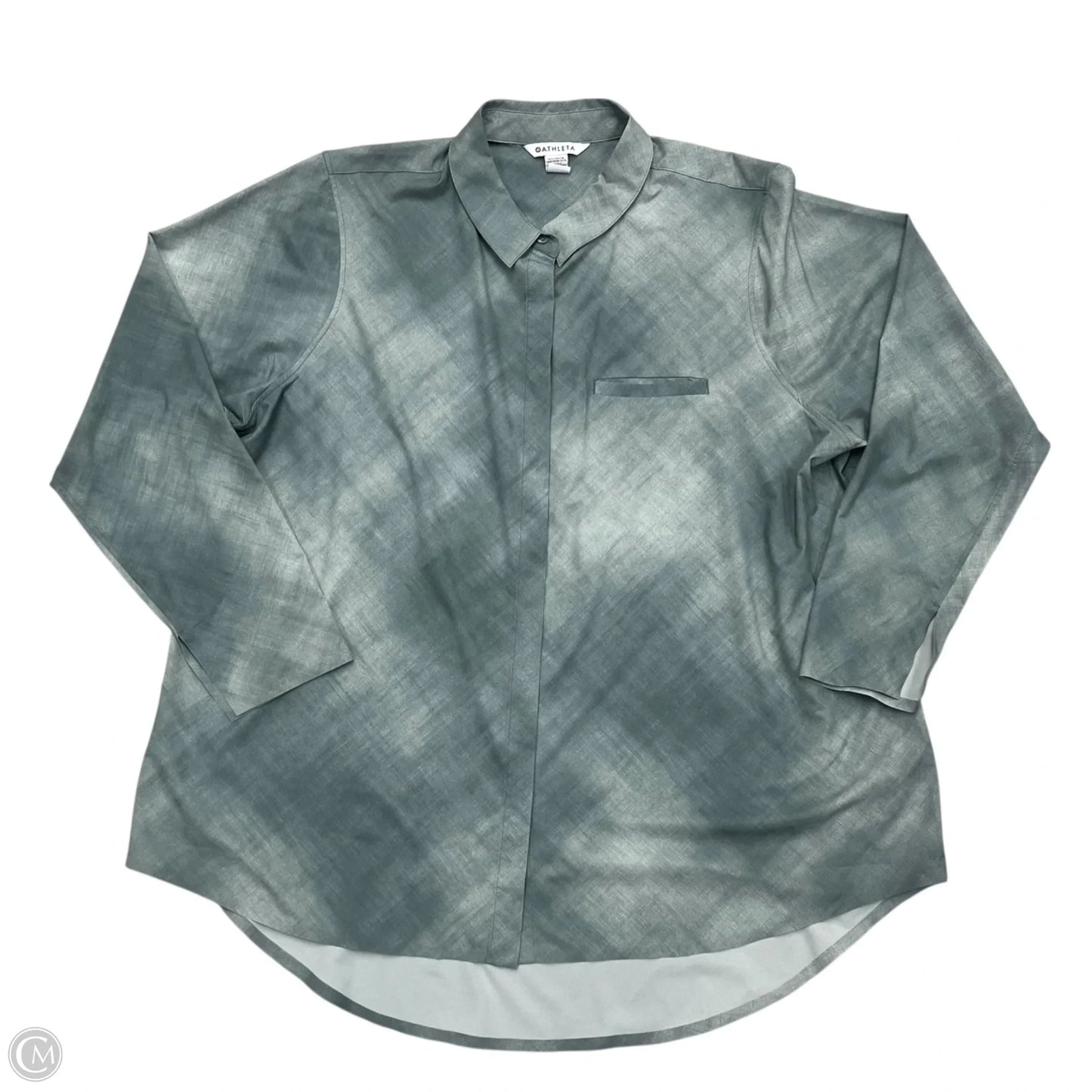 Top Long Sleeve By Athleta In Green, Size: 1x