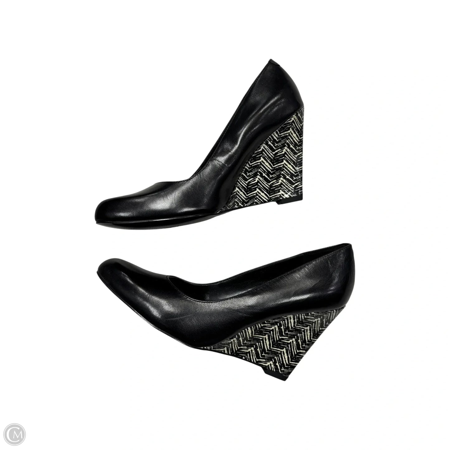 Shoes Heels Wedge By Nine West In Black, Size: 6.5