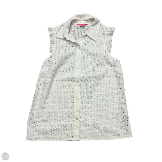 Top Sleeveless Designer By Lilly Pulitzer In Cream, Size: Xs