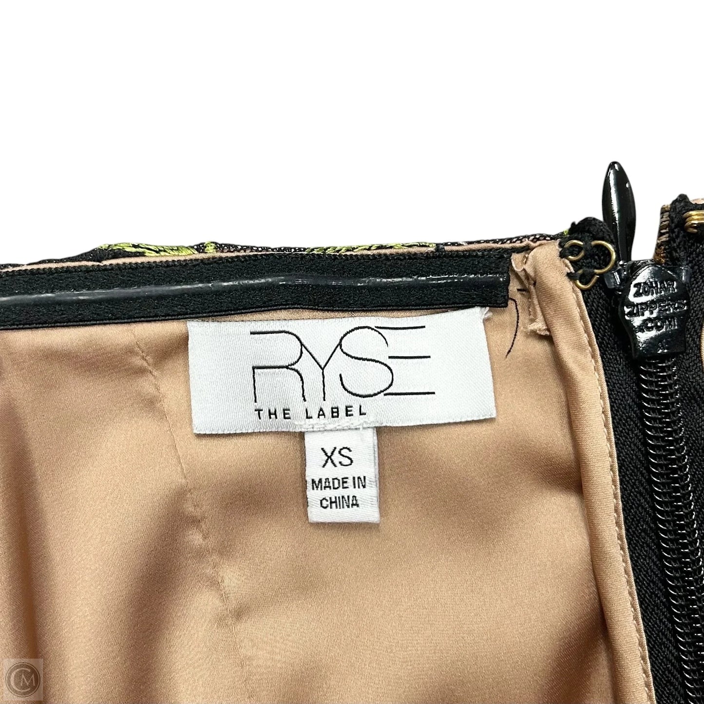 Dress Party Midi By Ryse In Black & Green, Size: Xs