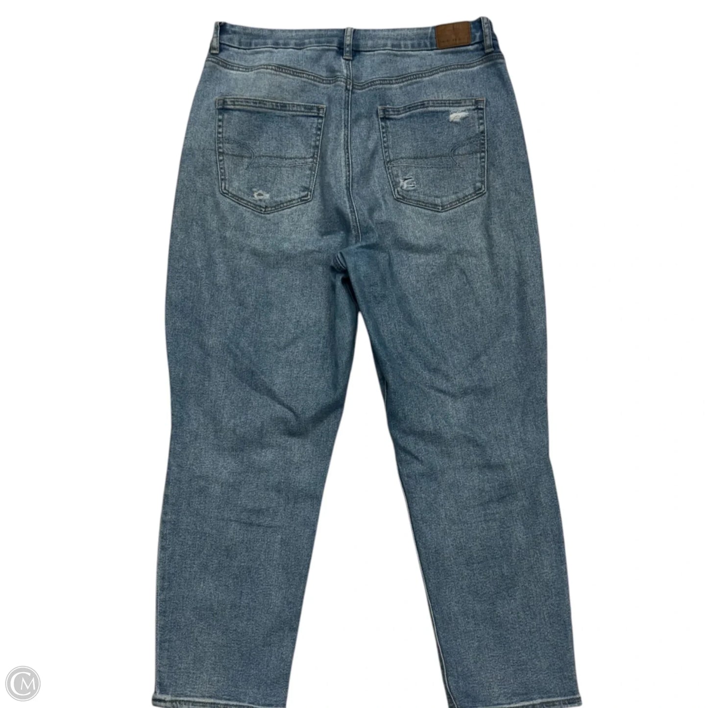 Jeans Straight By American Eagle In Blue Denim, Size: 14