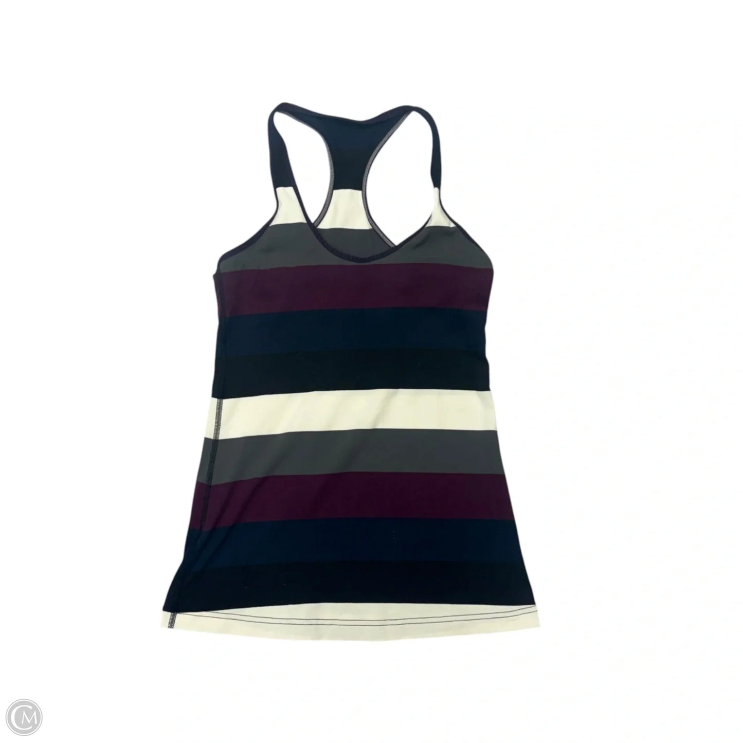 Athletic Tank Top By Lululemon In Grey & White, Size: S