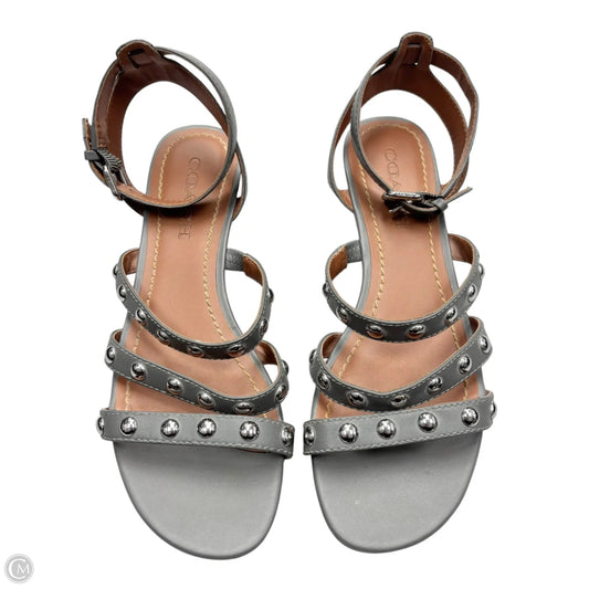 Sandals Designer By Coach In Grey, Size: 8