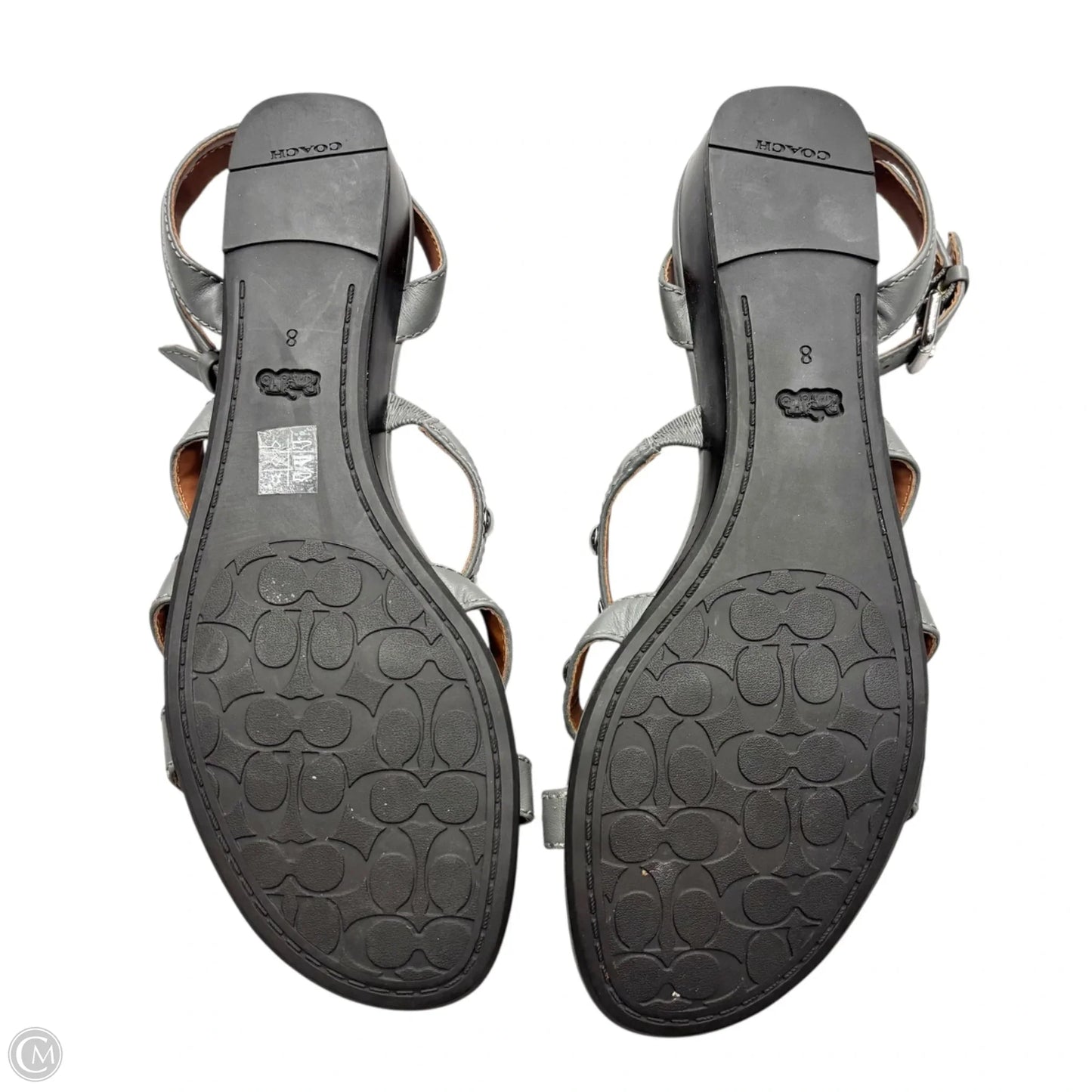 Sandals Designer By Coach In Grey, Size: 8