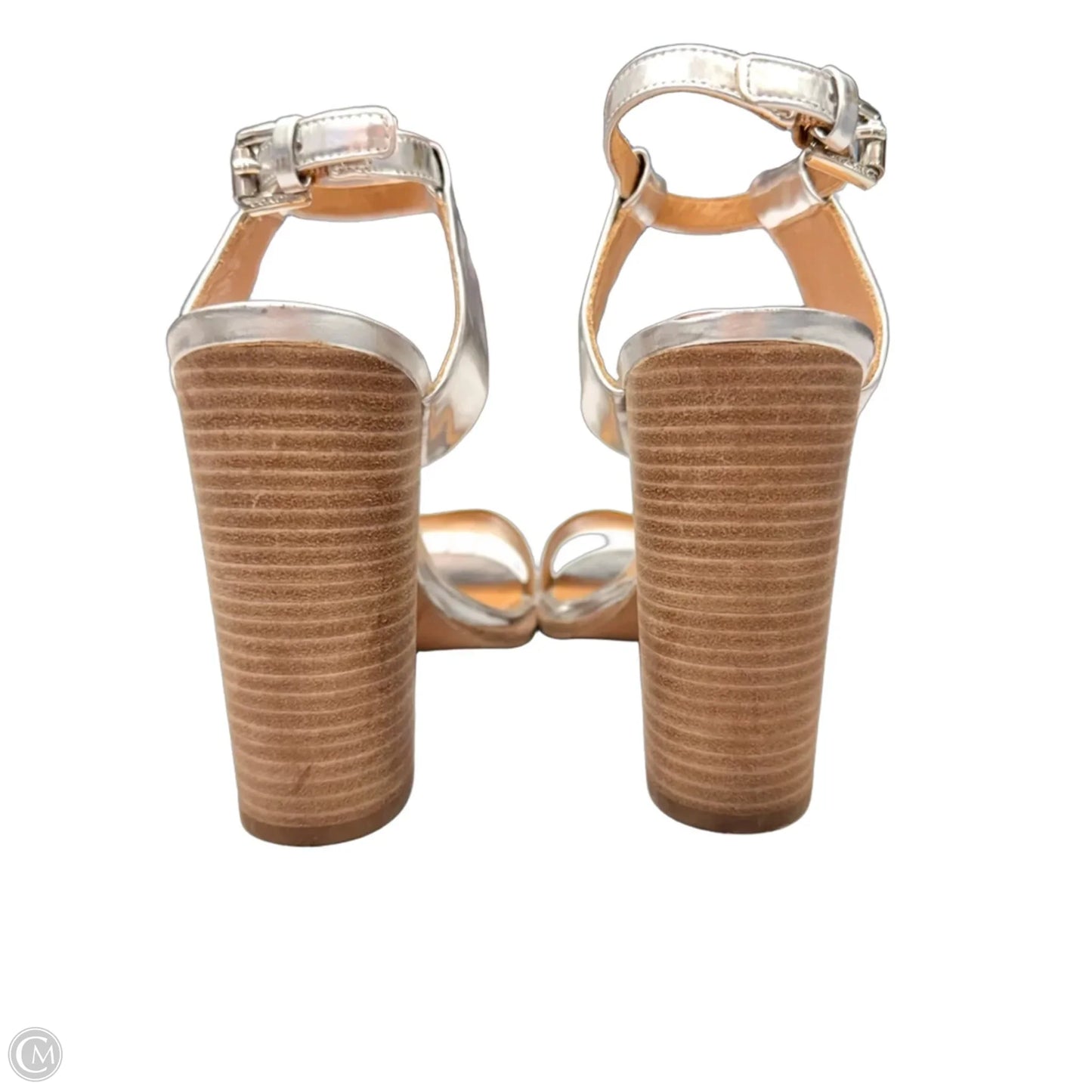 Sandals Designer By Coach In Silver, Size: 11