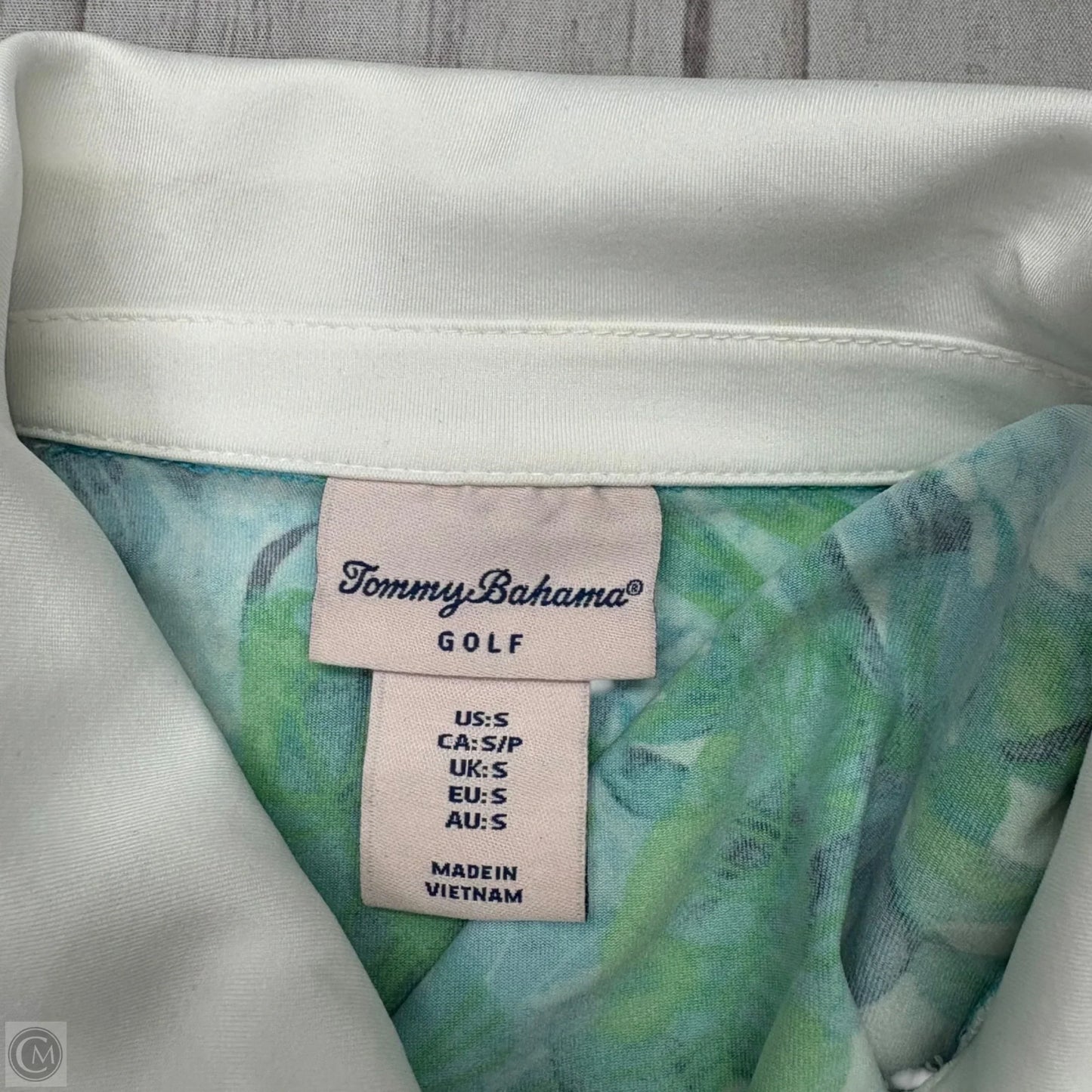 Athletic Top Short Sleeve By Tommy Bahama In Blue & Green, Size: S