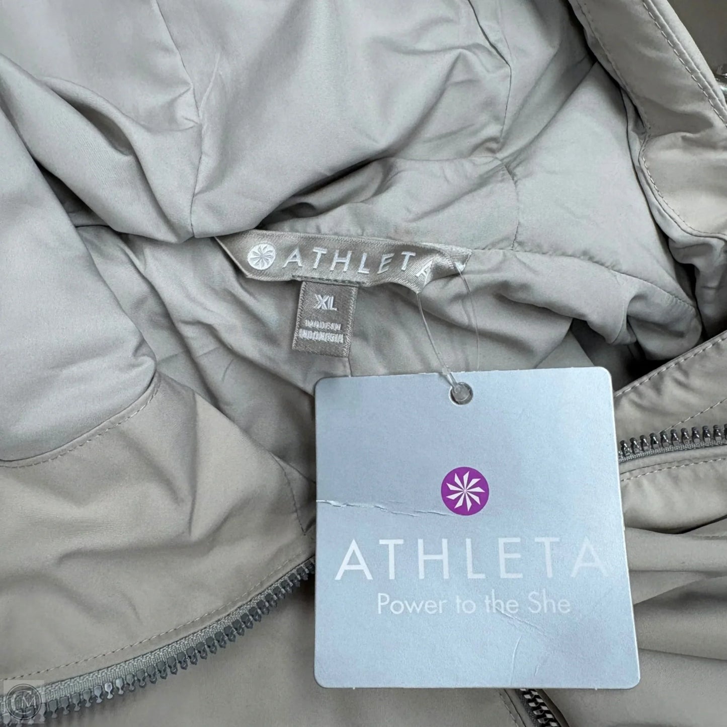 Athletic Jacket By Athleta In Tan, Size: Xl