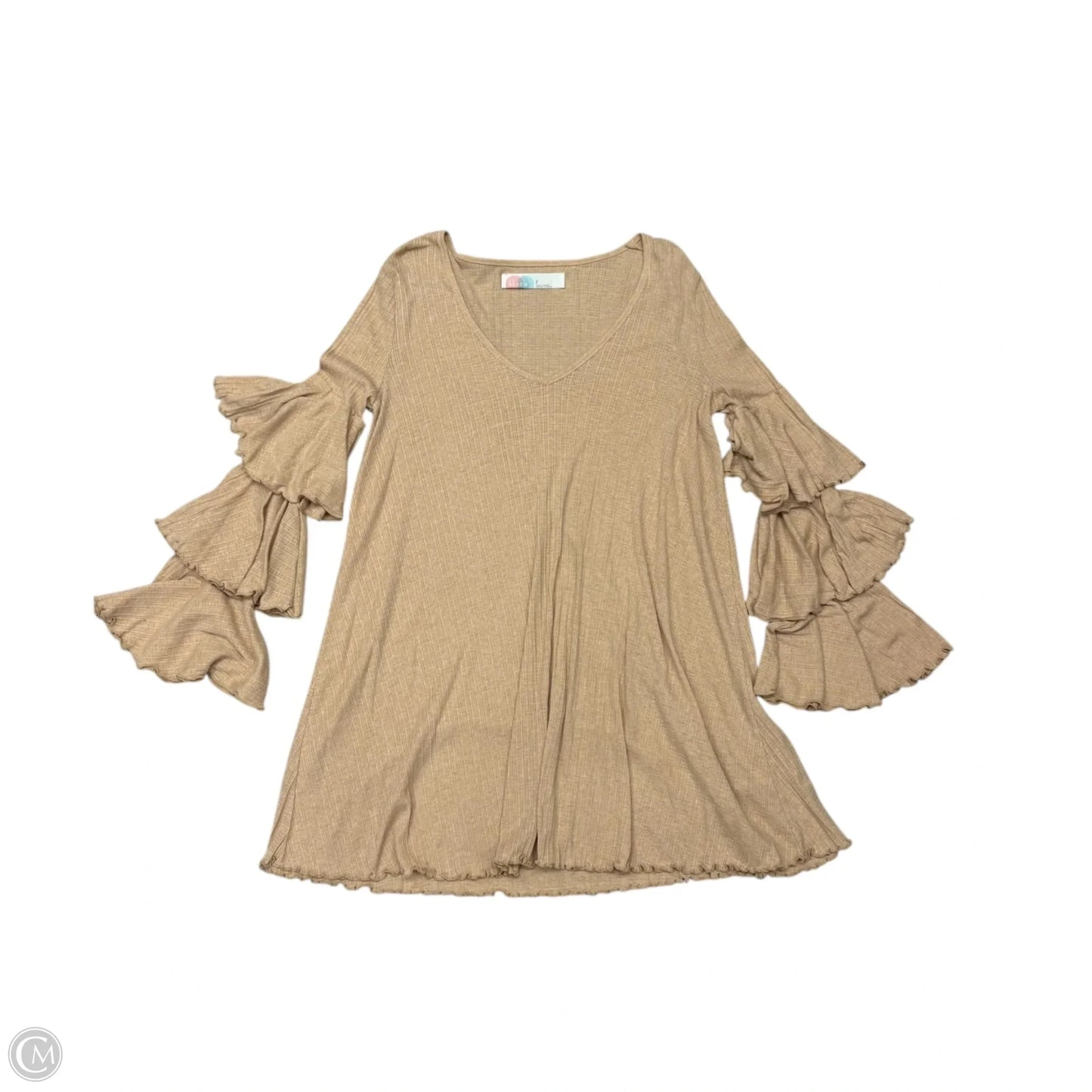 Top Long Sleeve By Free People In Tan, Size: S