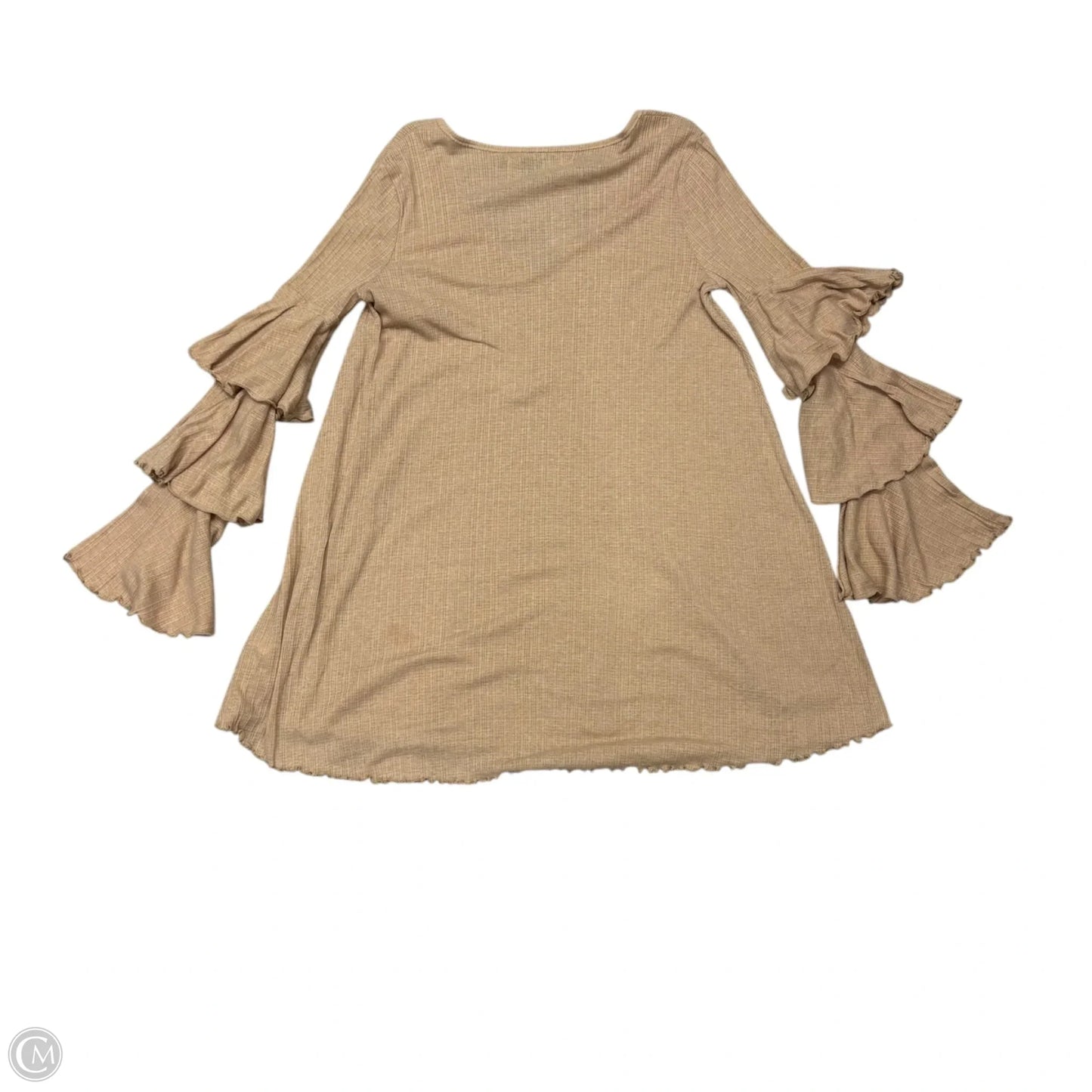 Top Long Sleeve By Free People In Tan, Size: S