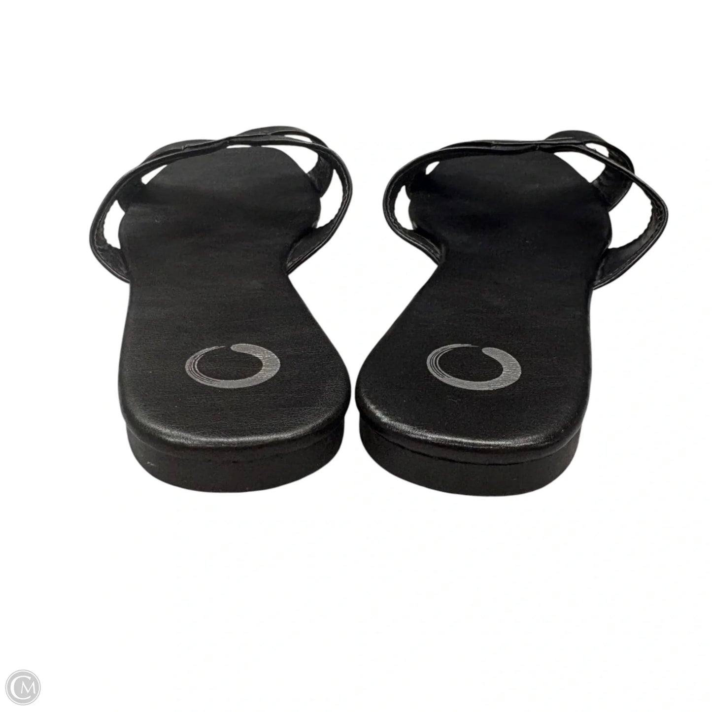 Sandals Flats In Black, Size: 10