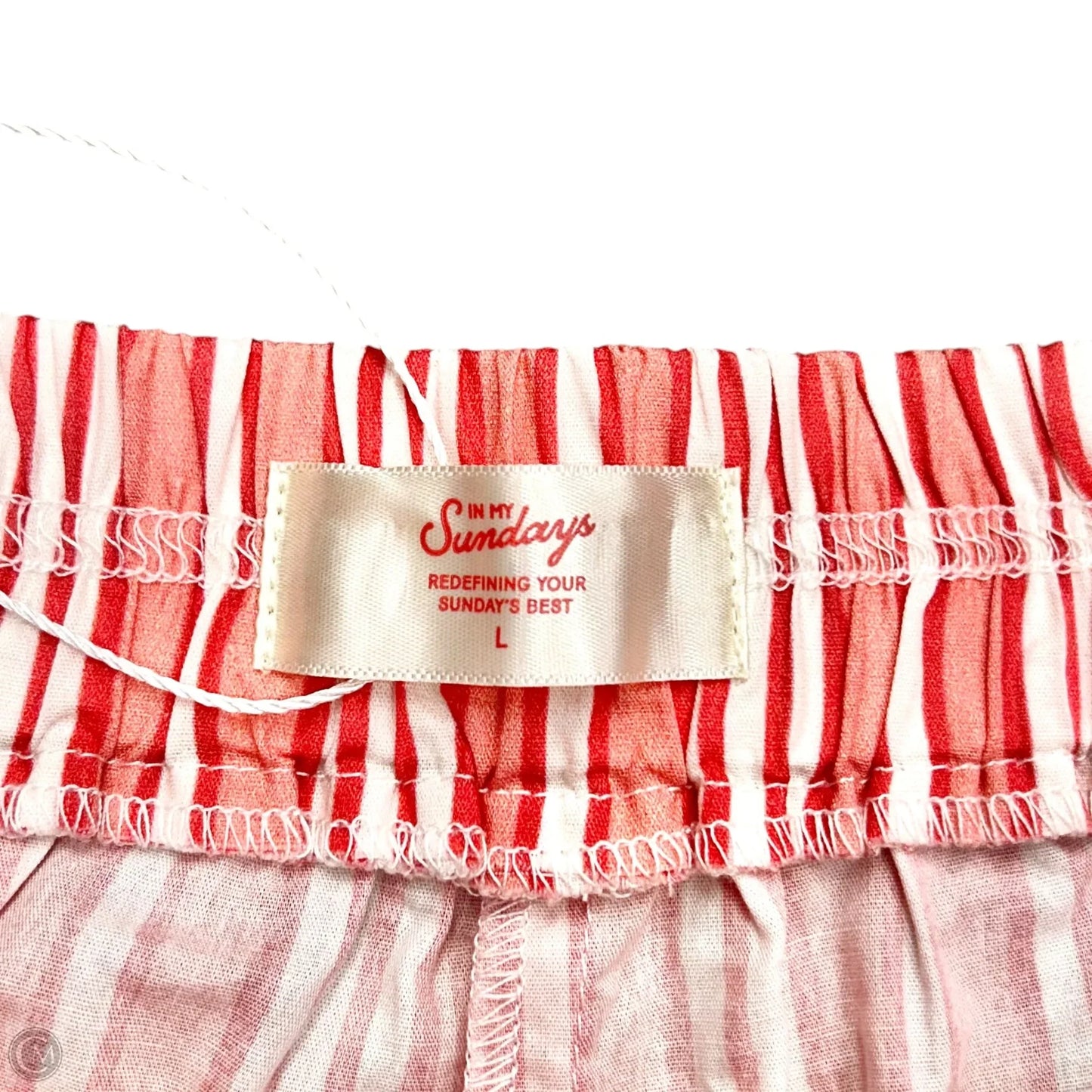 Shorts By In My Sundays In Pink & White, Size: L