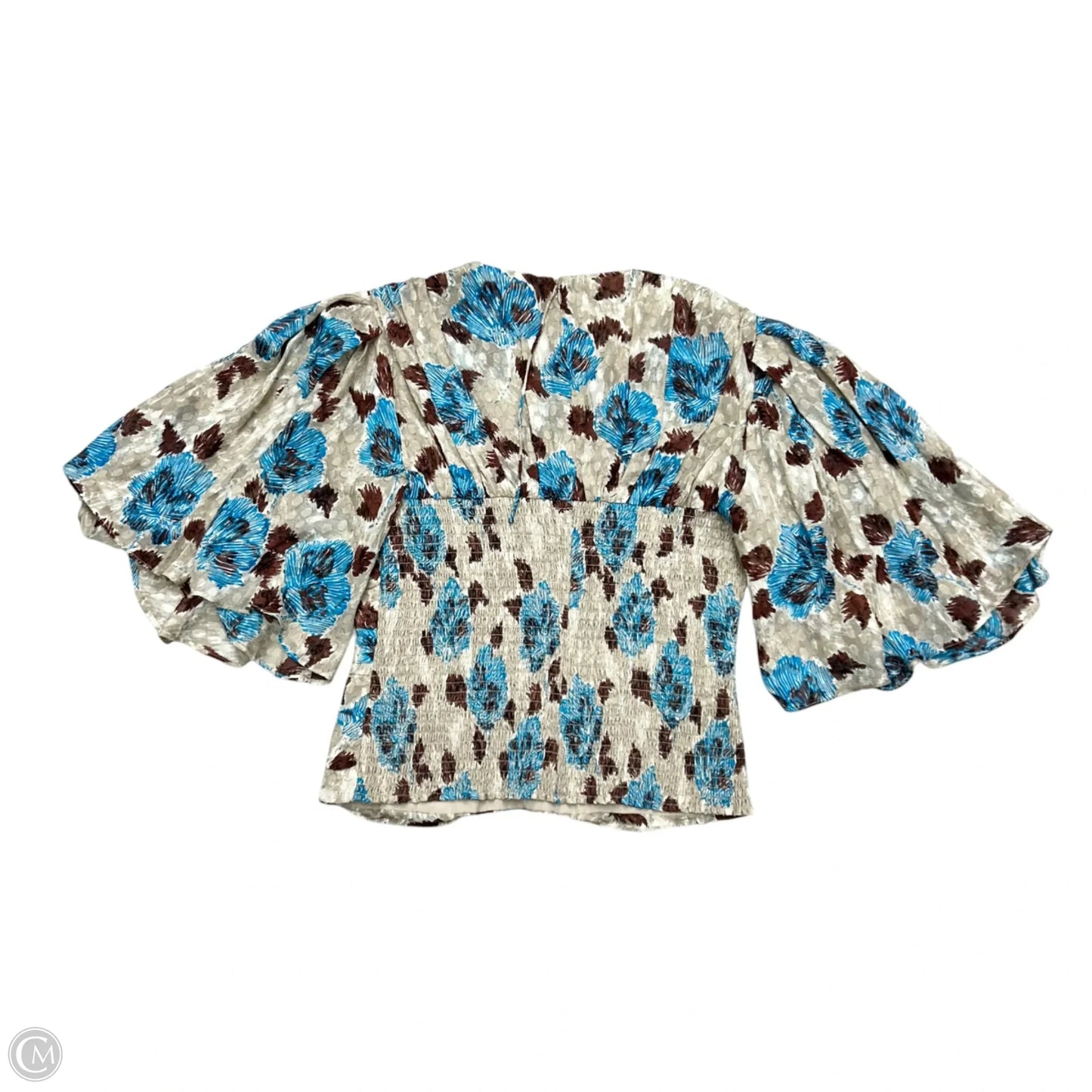 Top Long Sleeve By Joie In Blue & Brown, Size: M