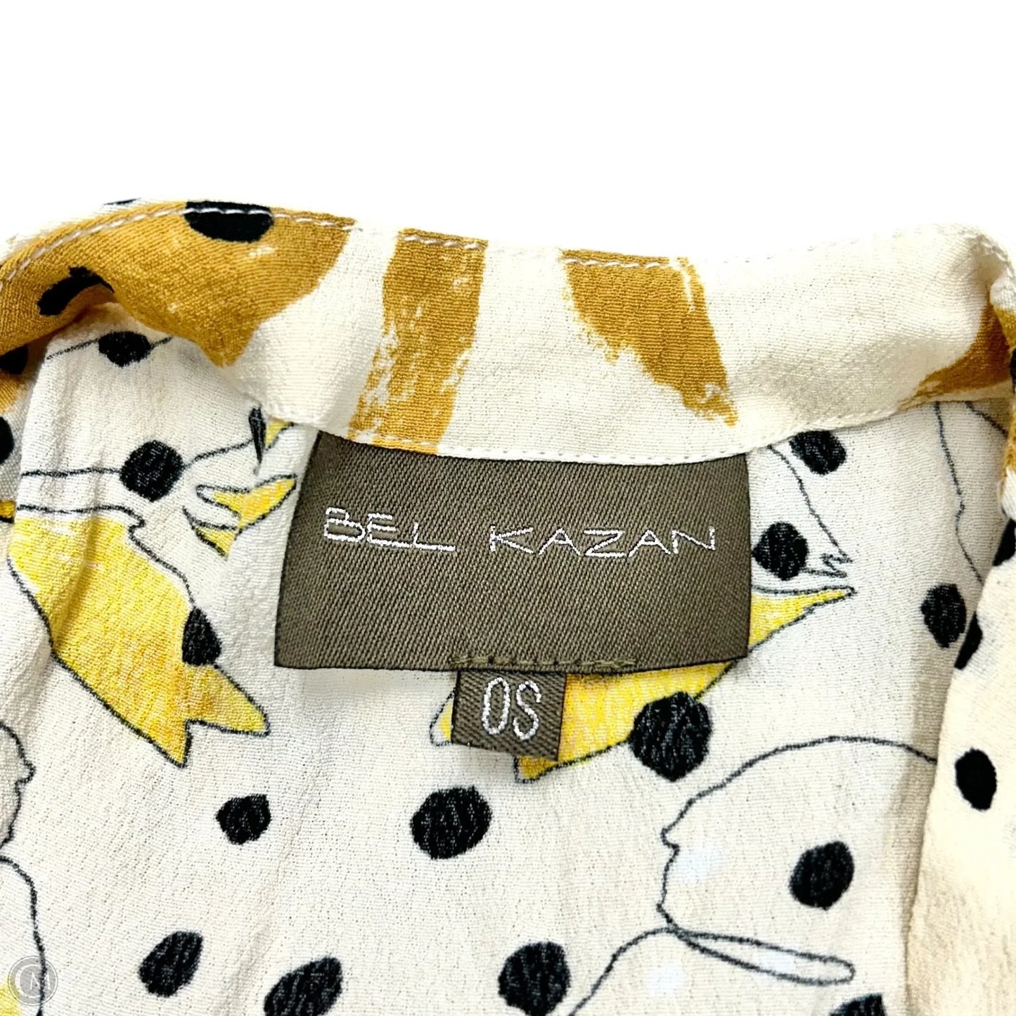 Kimono By Bel Kazan In Cream & Yellow, Size: Osfm