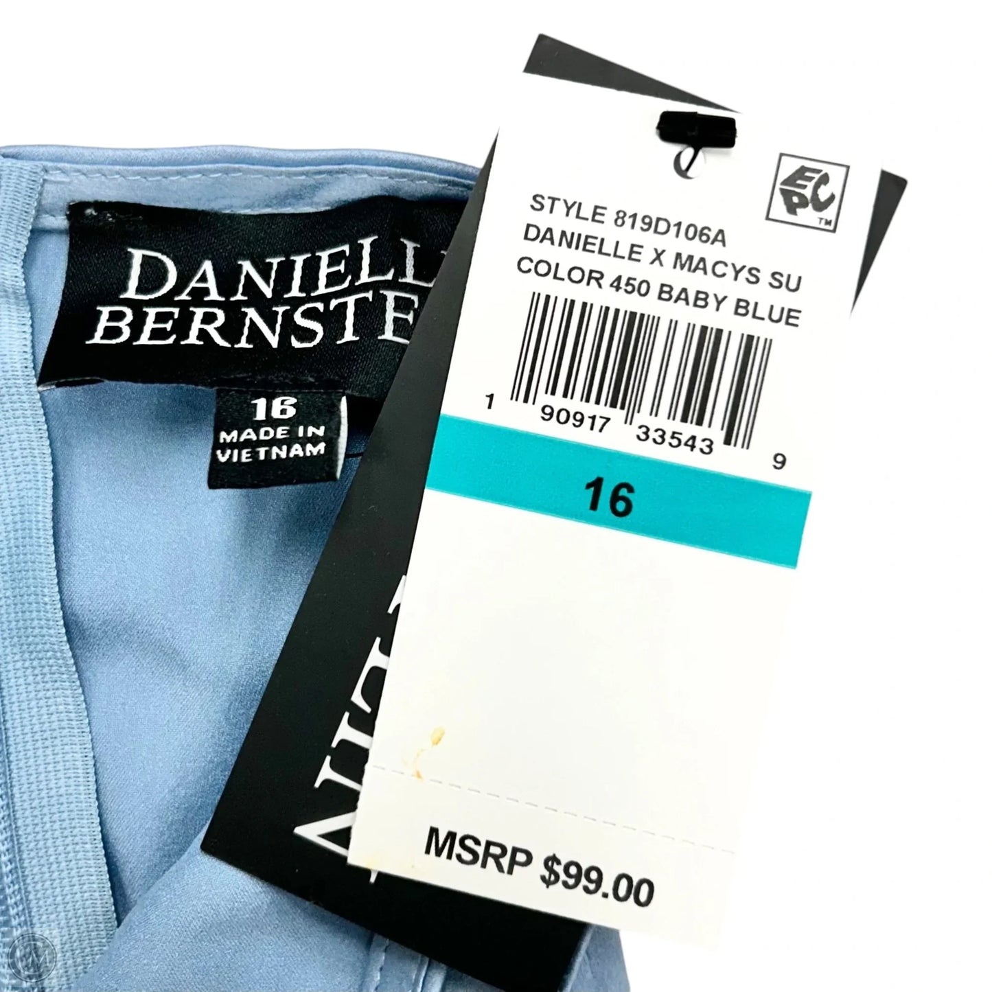 Dress Party Long By Danielle Bernstein In Blue, Size: Xl