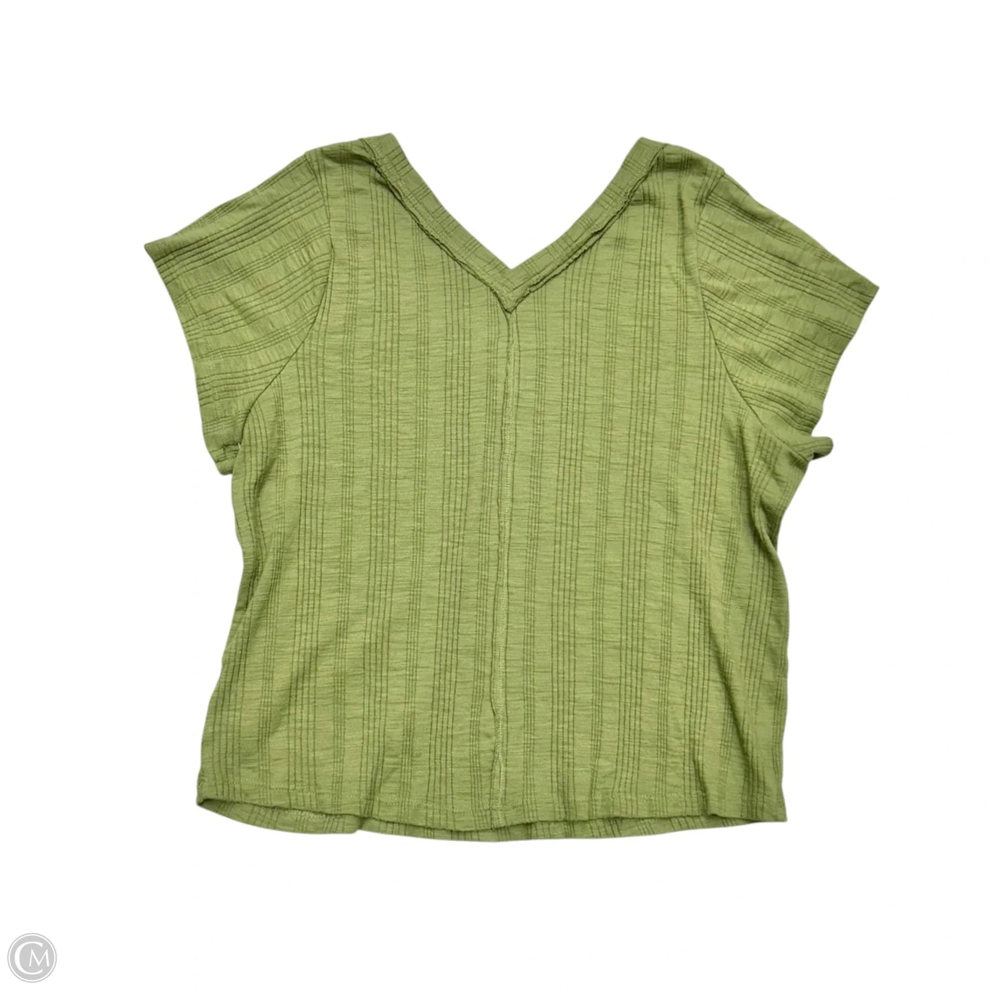 Top Short Sleeve Basic By Pilcro In Green, Size: 1x