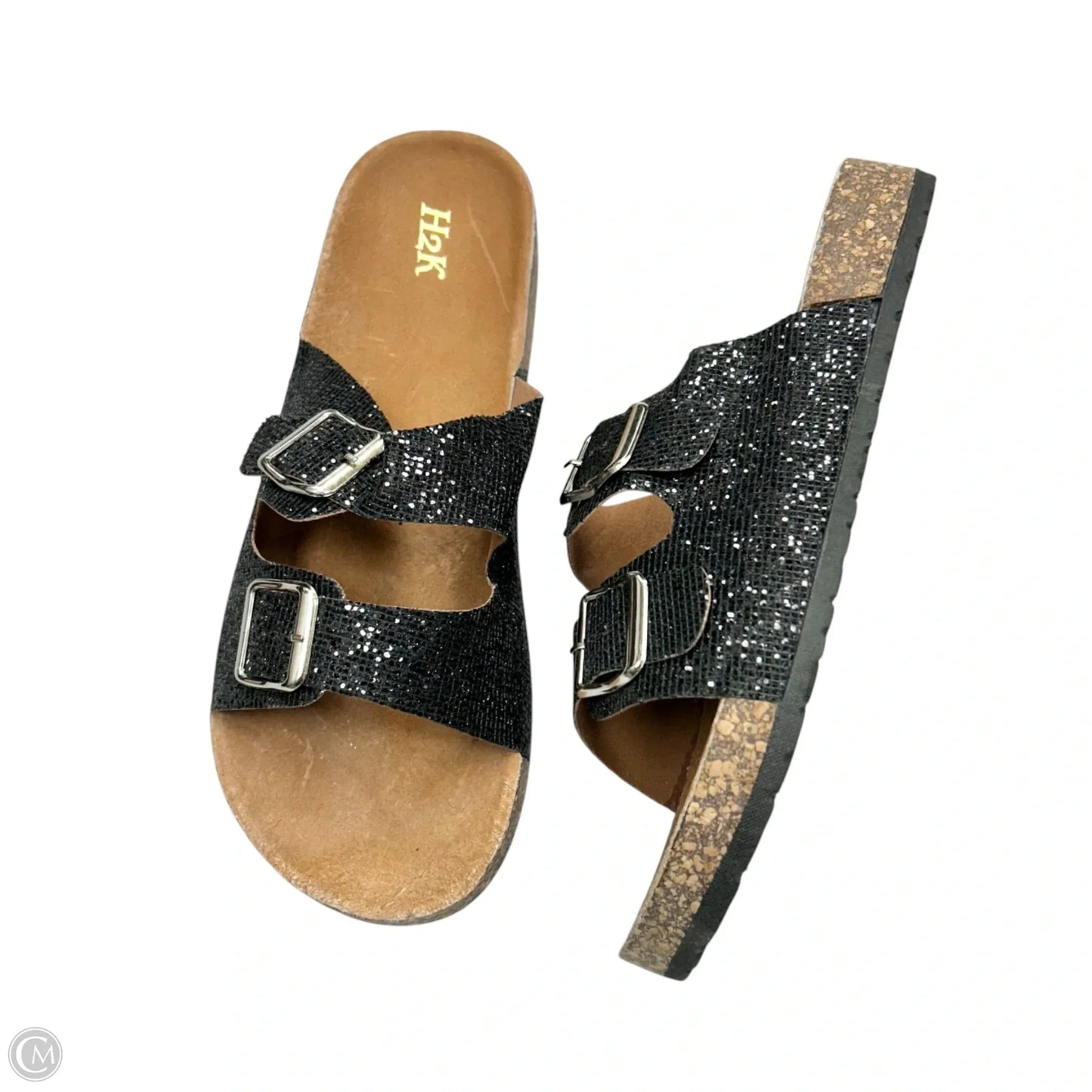 Sandals Flats By H2k In Black, Size: 11