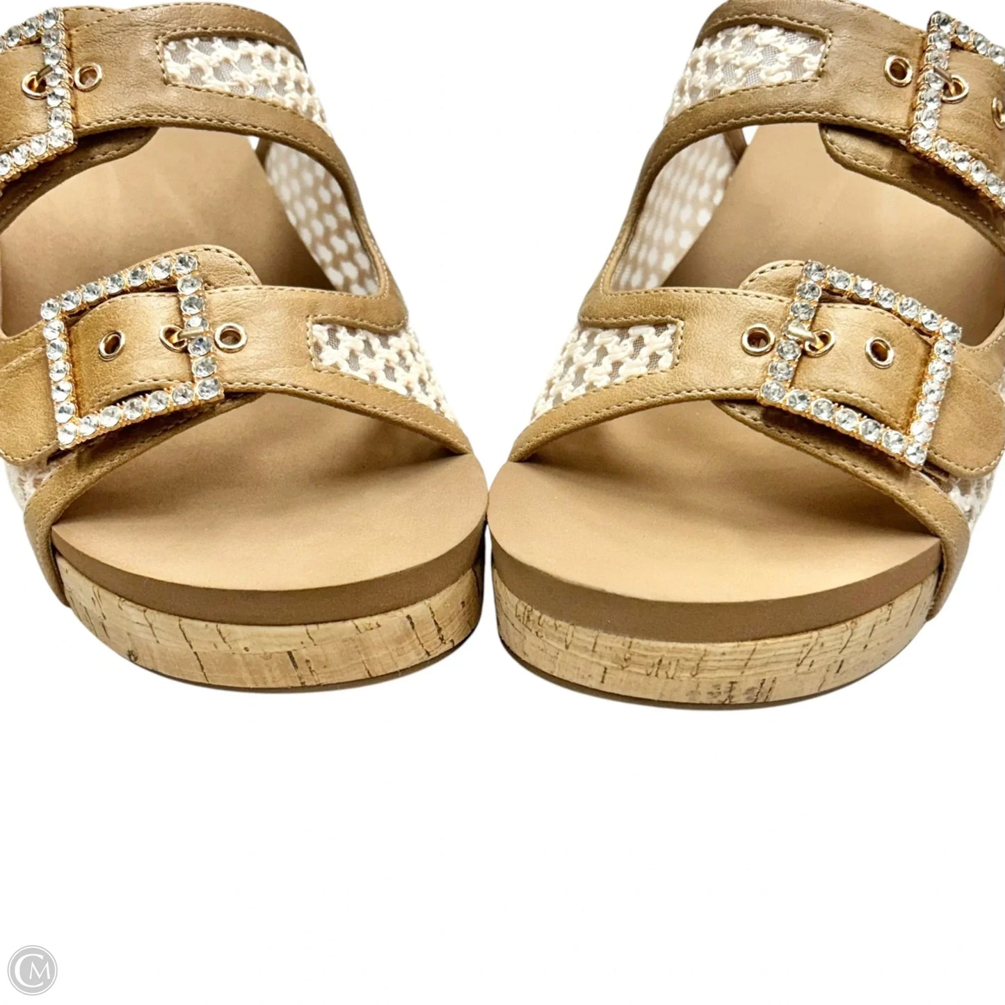 Sandals Heels Wedge By Corkys In Tan, Size: 11