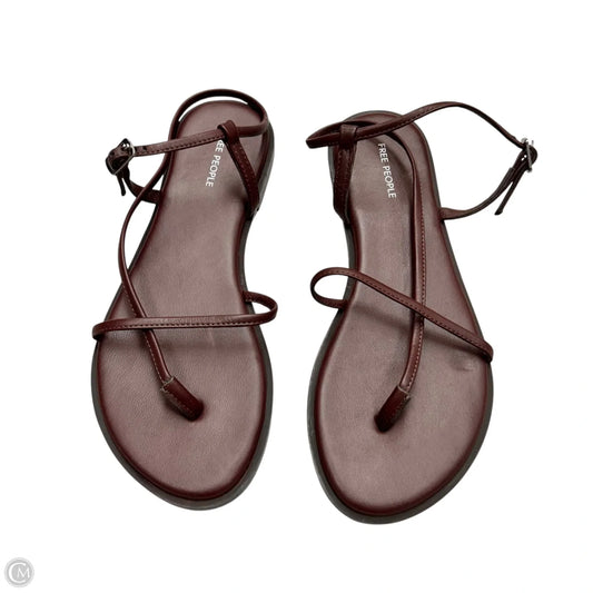 Sandals Flats By Free People In Maroon, Size: 7