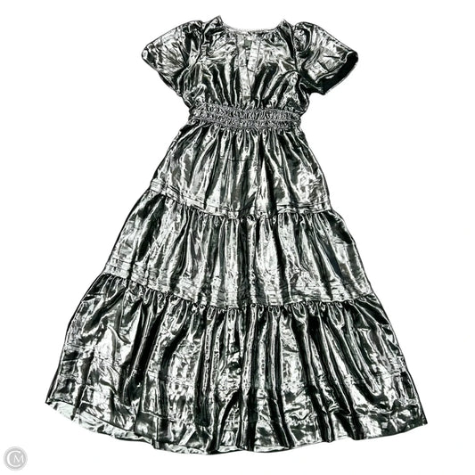 Dress Party Long By Anthropologie In Silver, Size: M