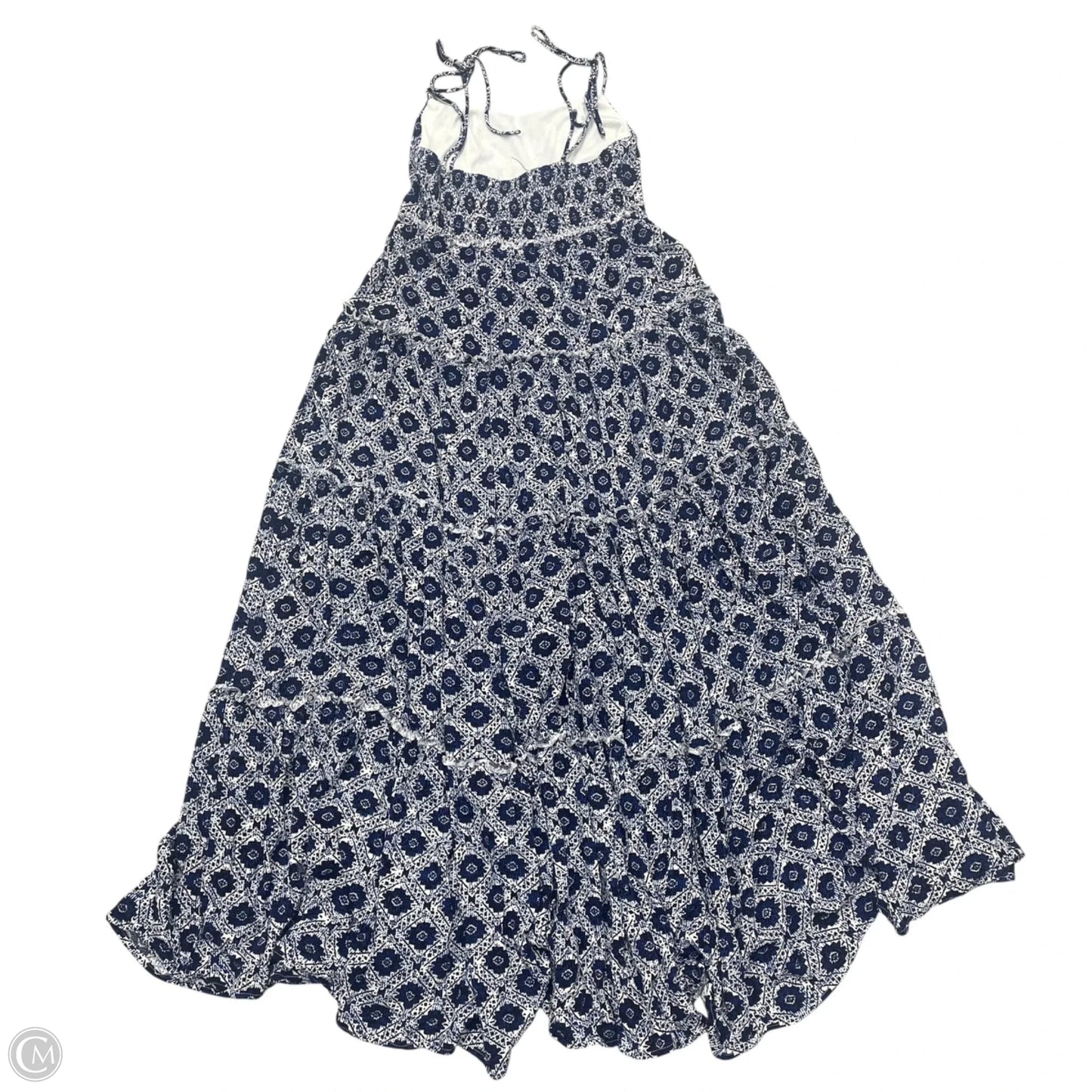 Dress Casual Maxi By Aqua In Blue & White, Size: S