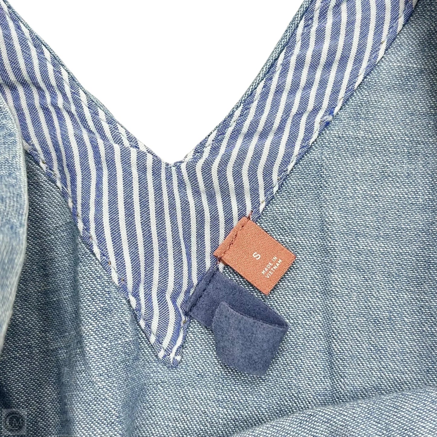 Top Short Sleeve By Pilcro In Blue Denim, Size: S