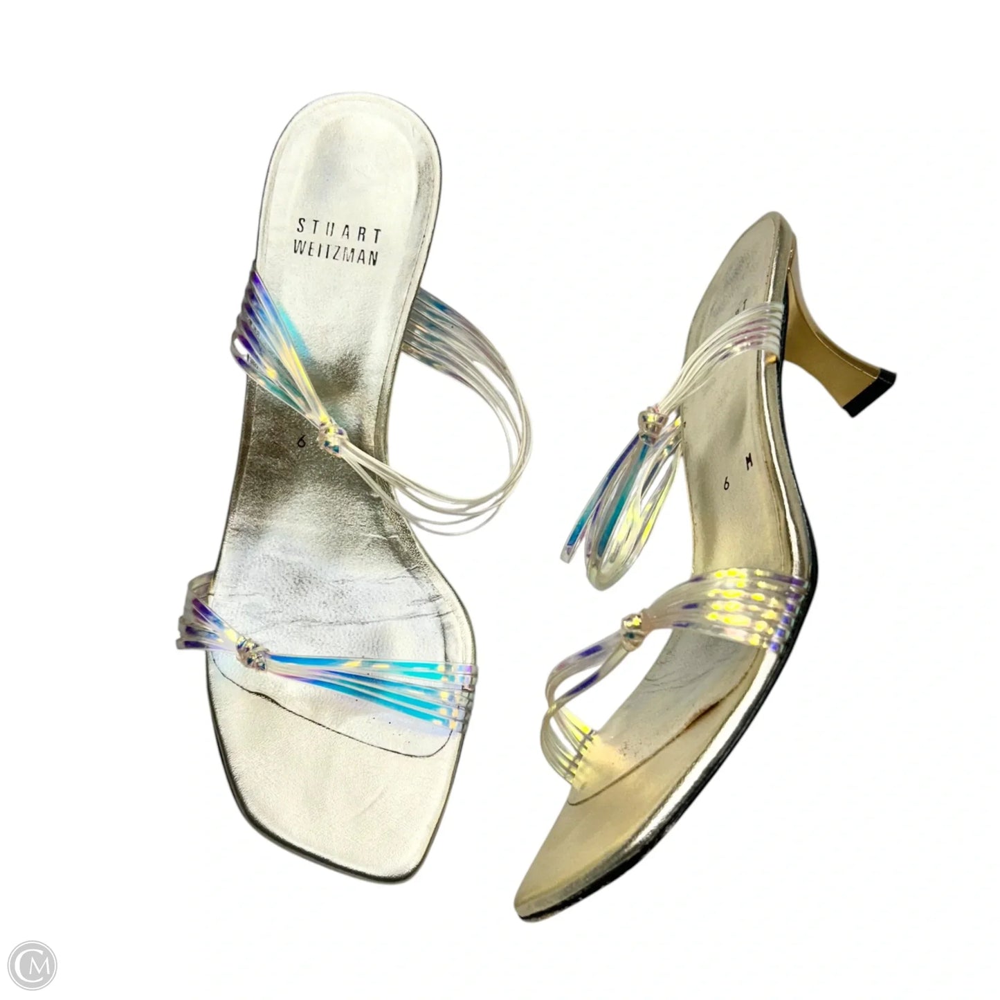 Sandals Designer By Stuart Weitzman In Clear, Size: 6