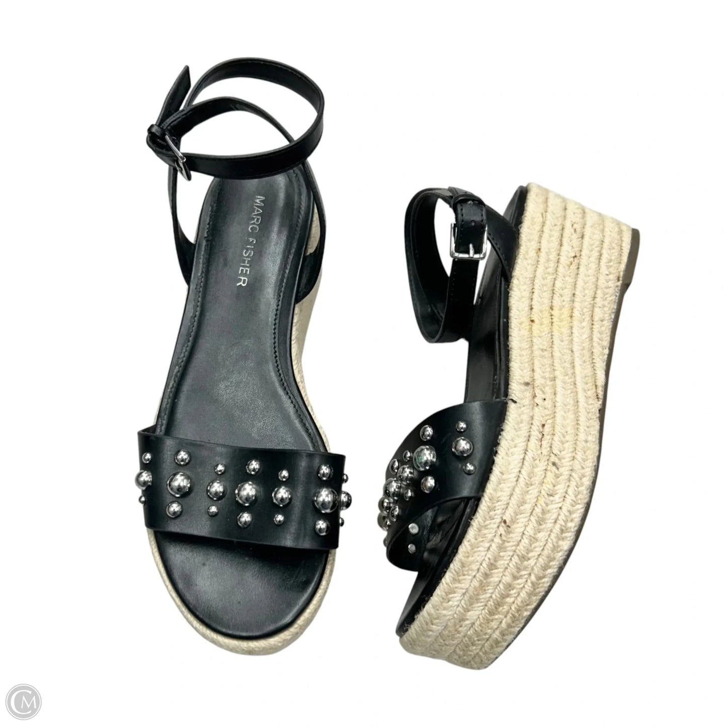 Sandals Heels Platform By Marc Fisher In Black, Size: 7
