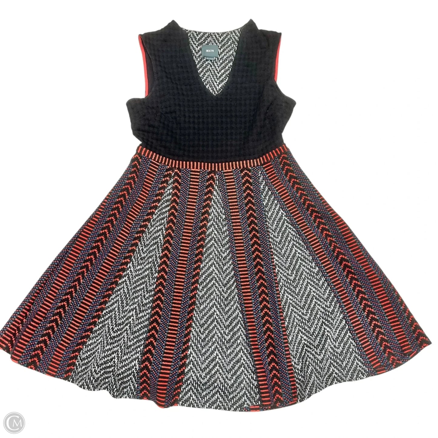 Dress Casual Midi By Maeve In Black & Red, Size: L