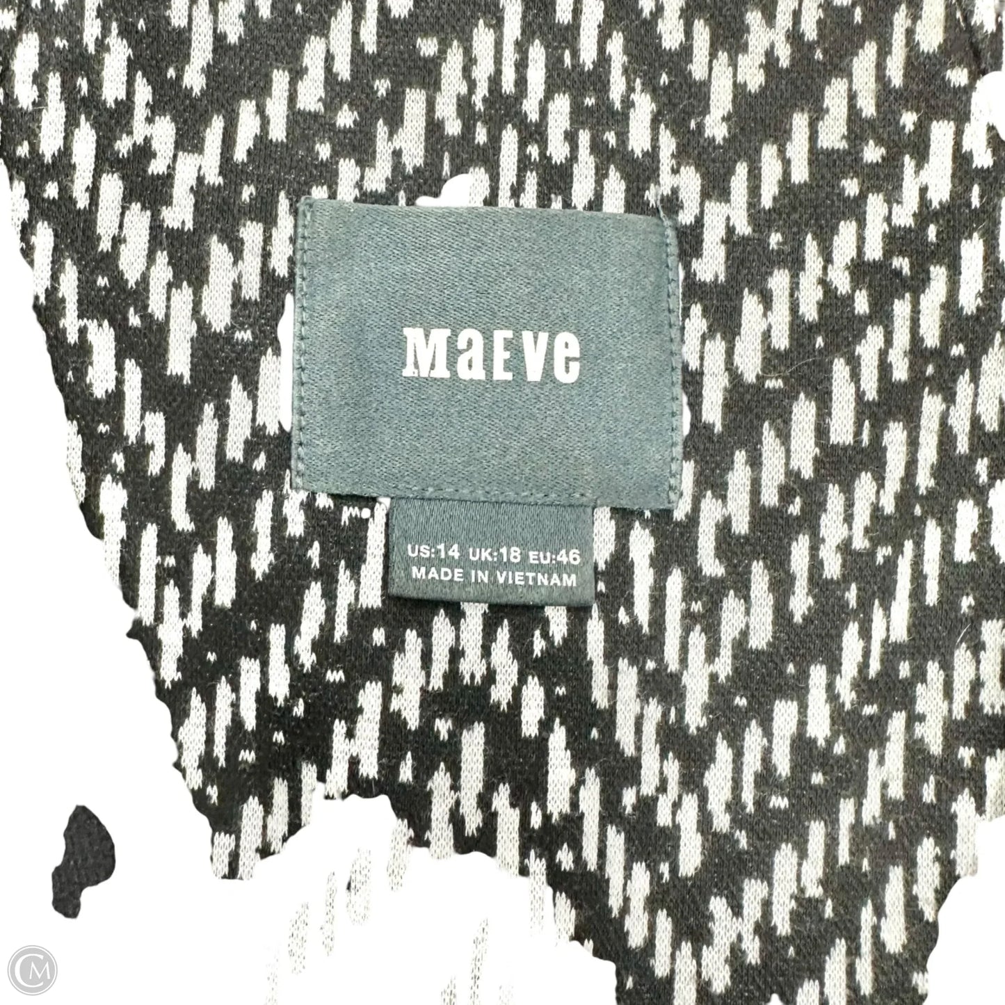Dress Casual Midi By Maeve In Black & Red, Size: L