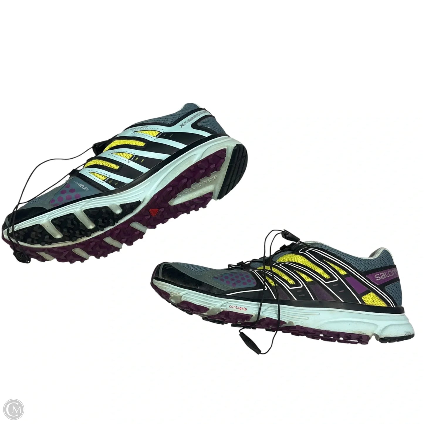 Shoes Athletic By Salomon In Black & Blue, Size: 9