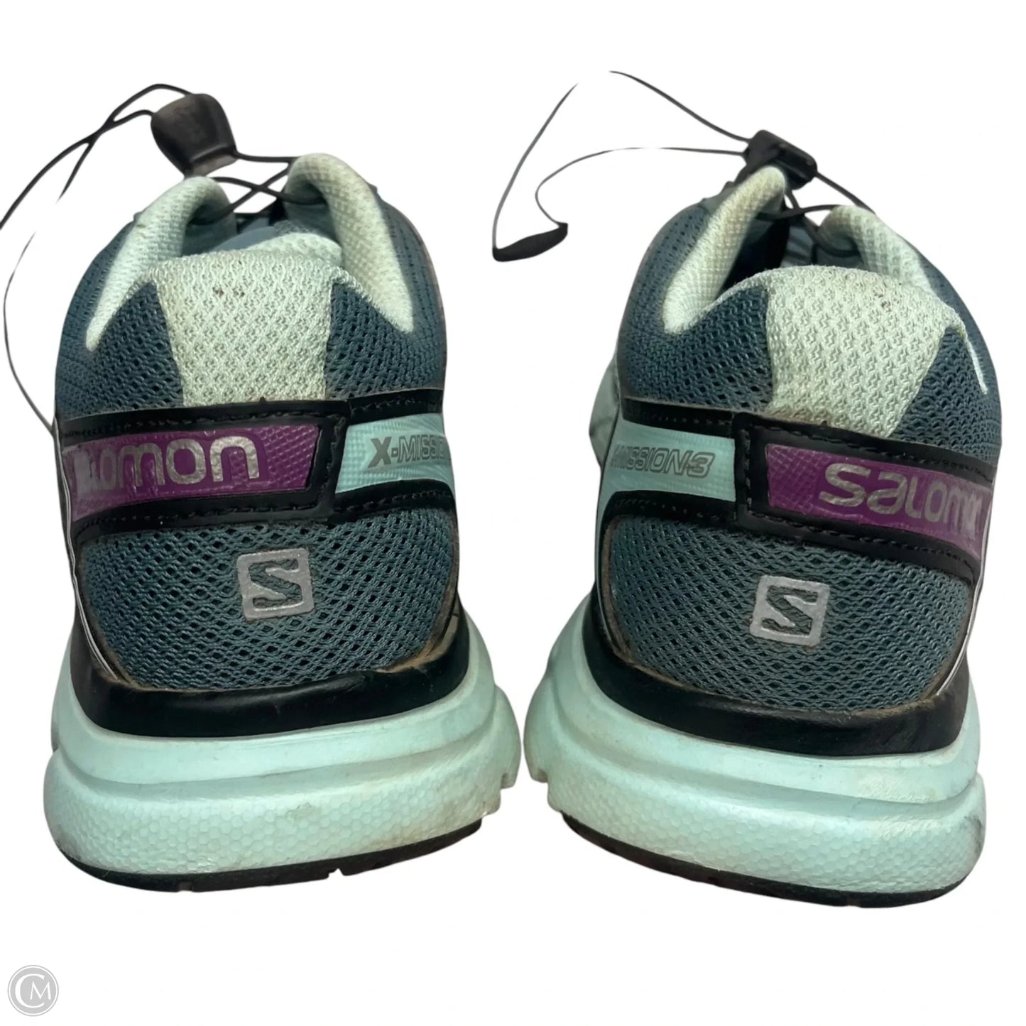 Shoes Athletic By Salomon In Black & Blue, Size: 9