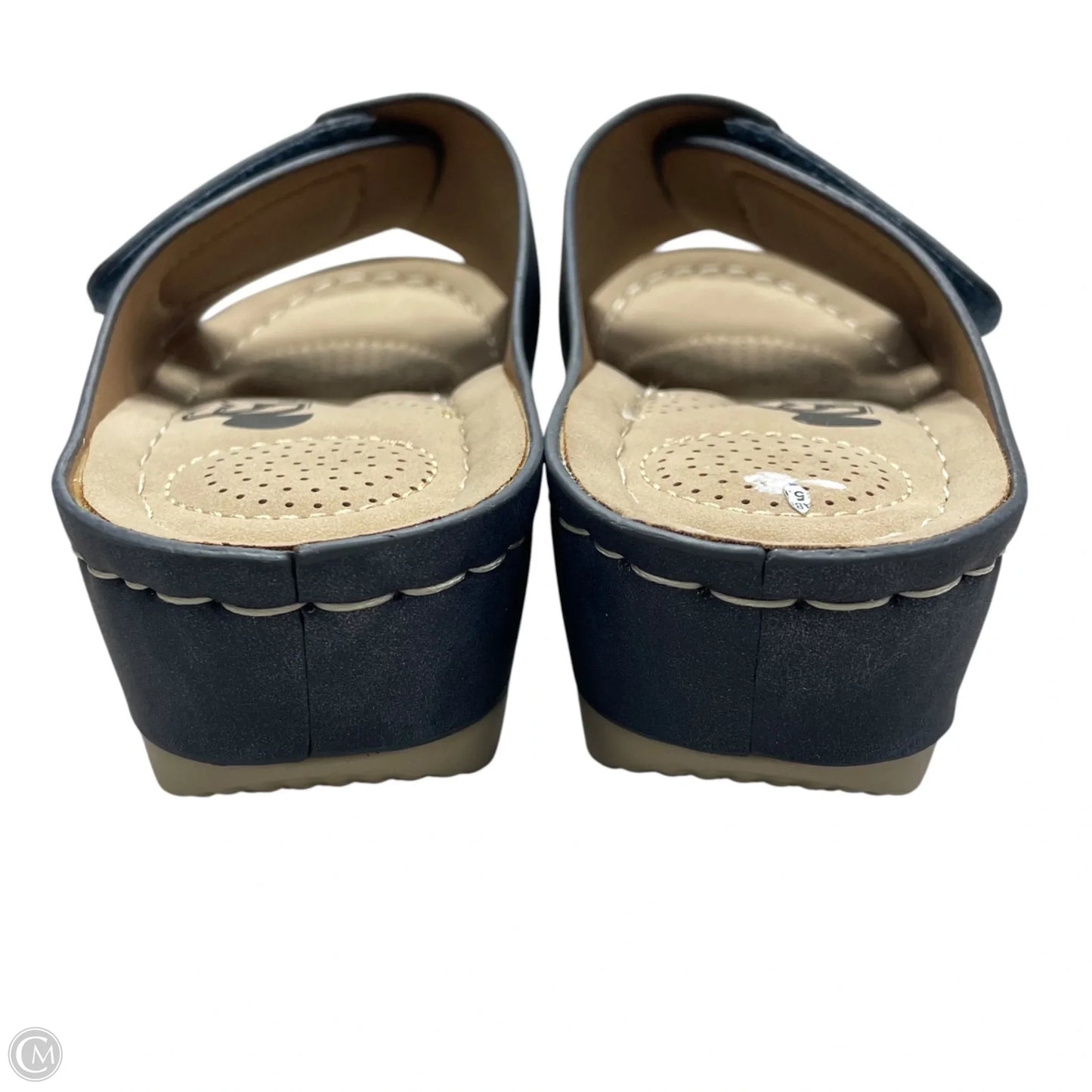Sandals Flats By Cg Shoes In Navy, Size: 6