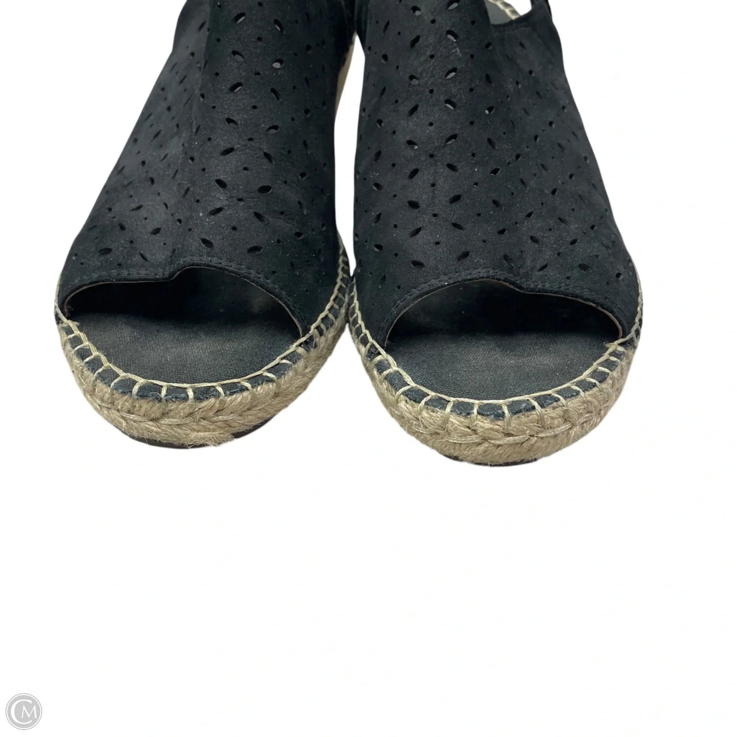 Sandals Heels Wedge By Clarks In Black, Size: 7