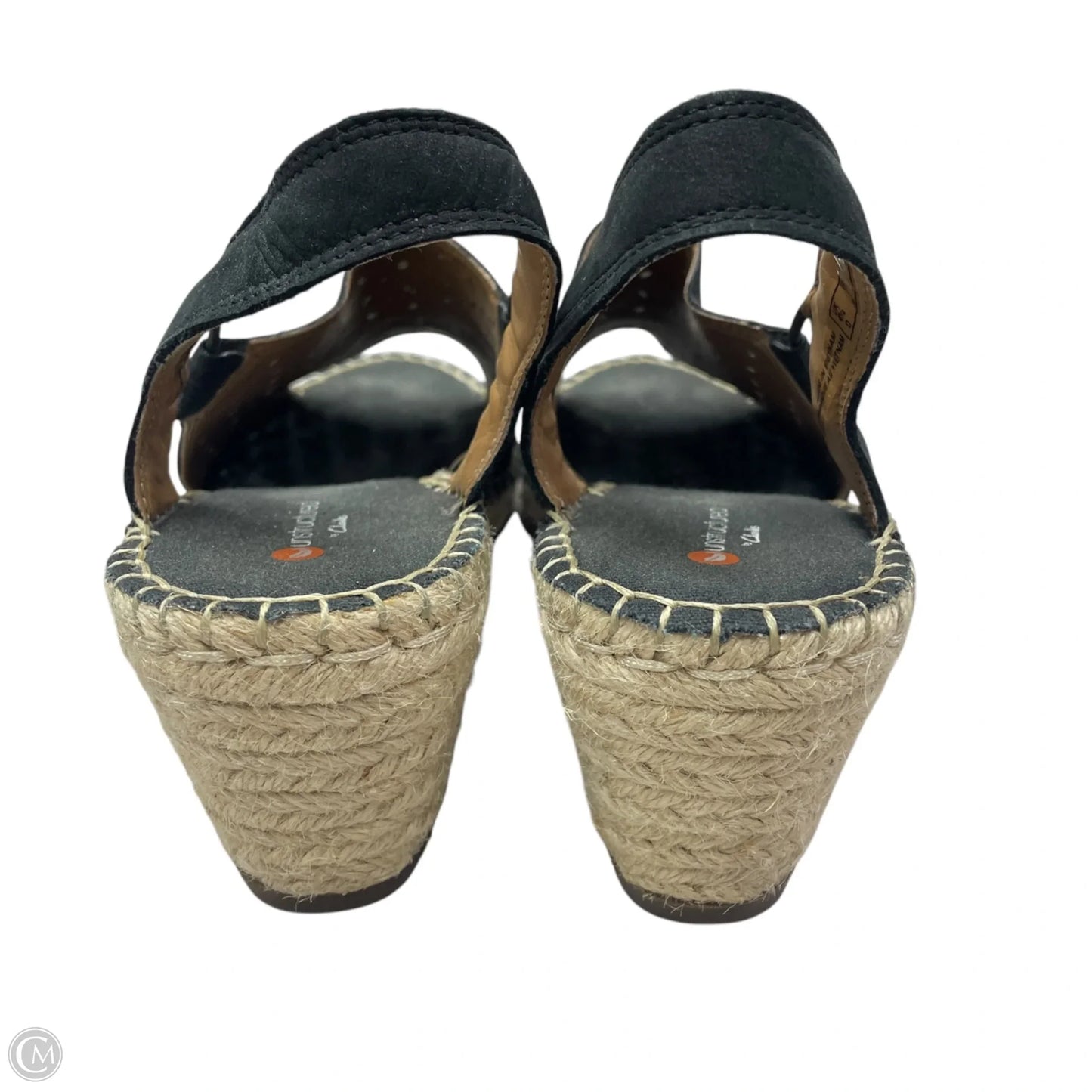 Sandals Heels Wedge By Clarks In Black, Size: 7
