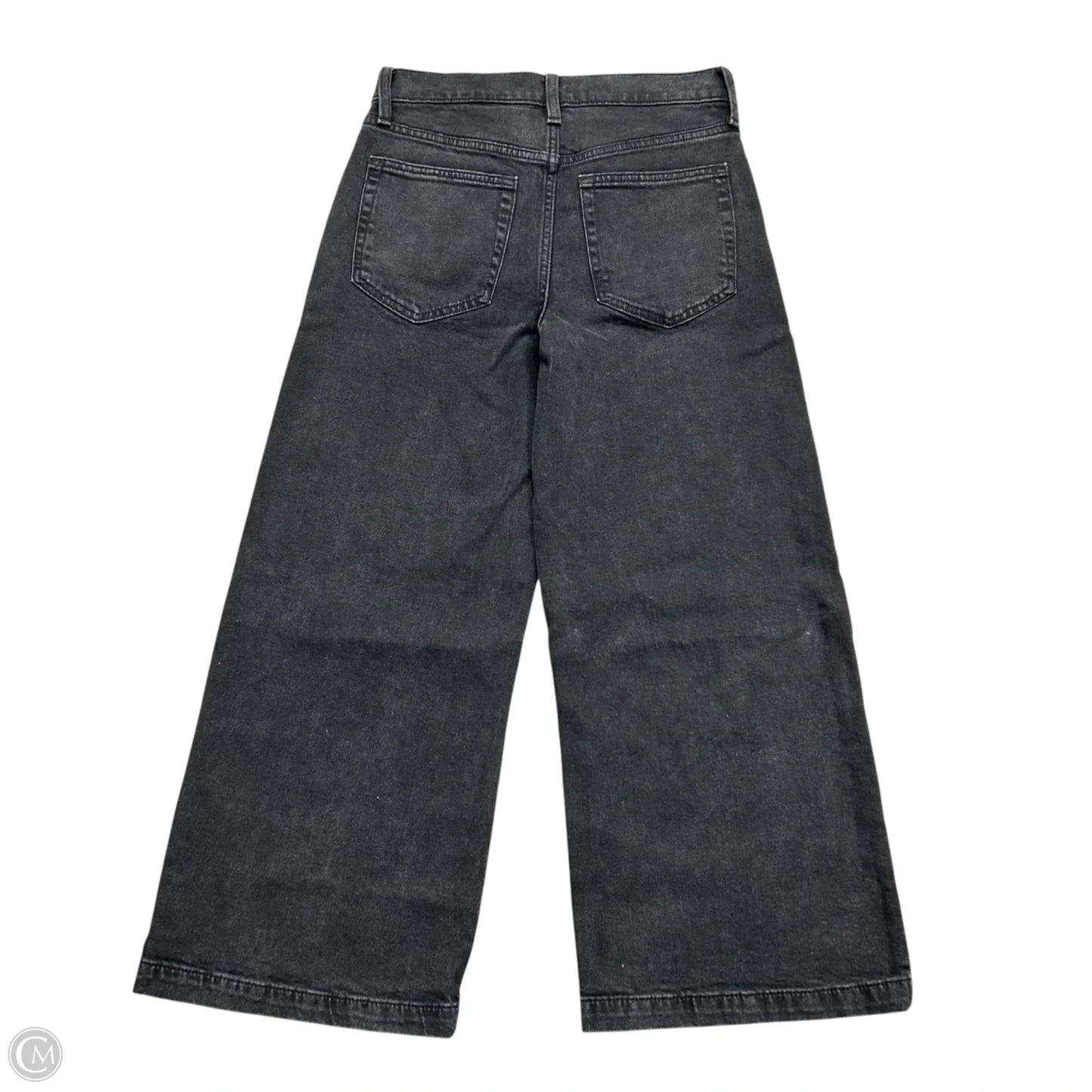 Jeans Wide Leg By Gap In Black Denim, Size: 2p
