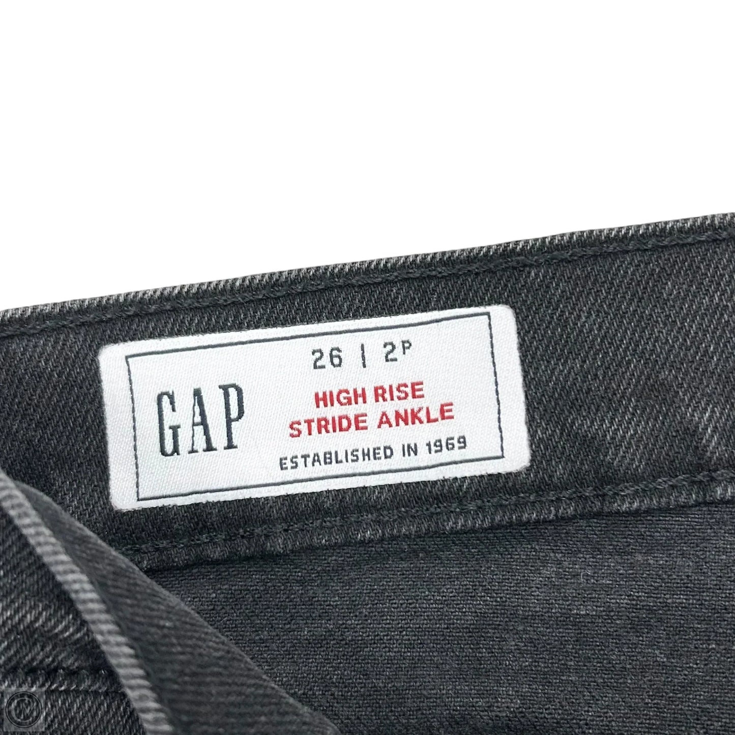 Jeans Wide Leg By Gap In Black Denim, Size: 2p