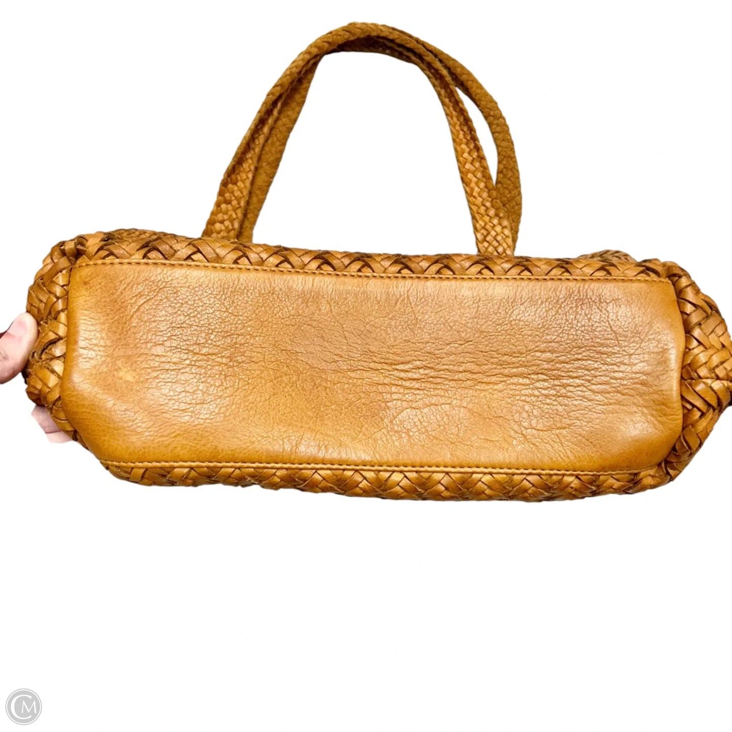 Handbag Leather By Vilenca, Size: Medium