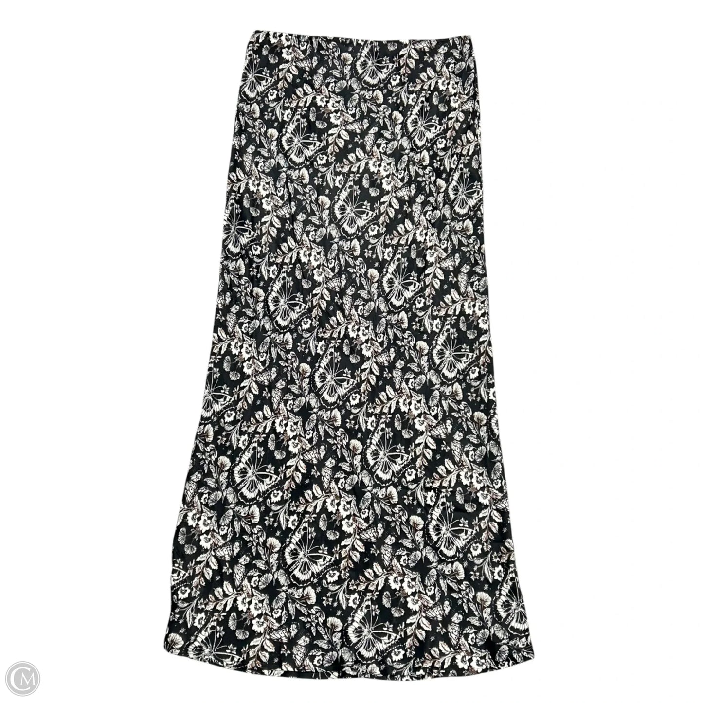 Skirt Maxi By Anthropologie In Black & Cream, Size: M